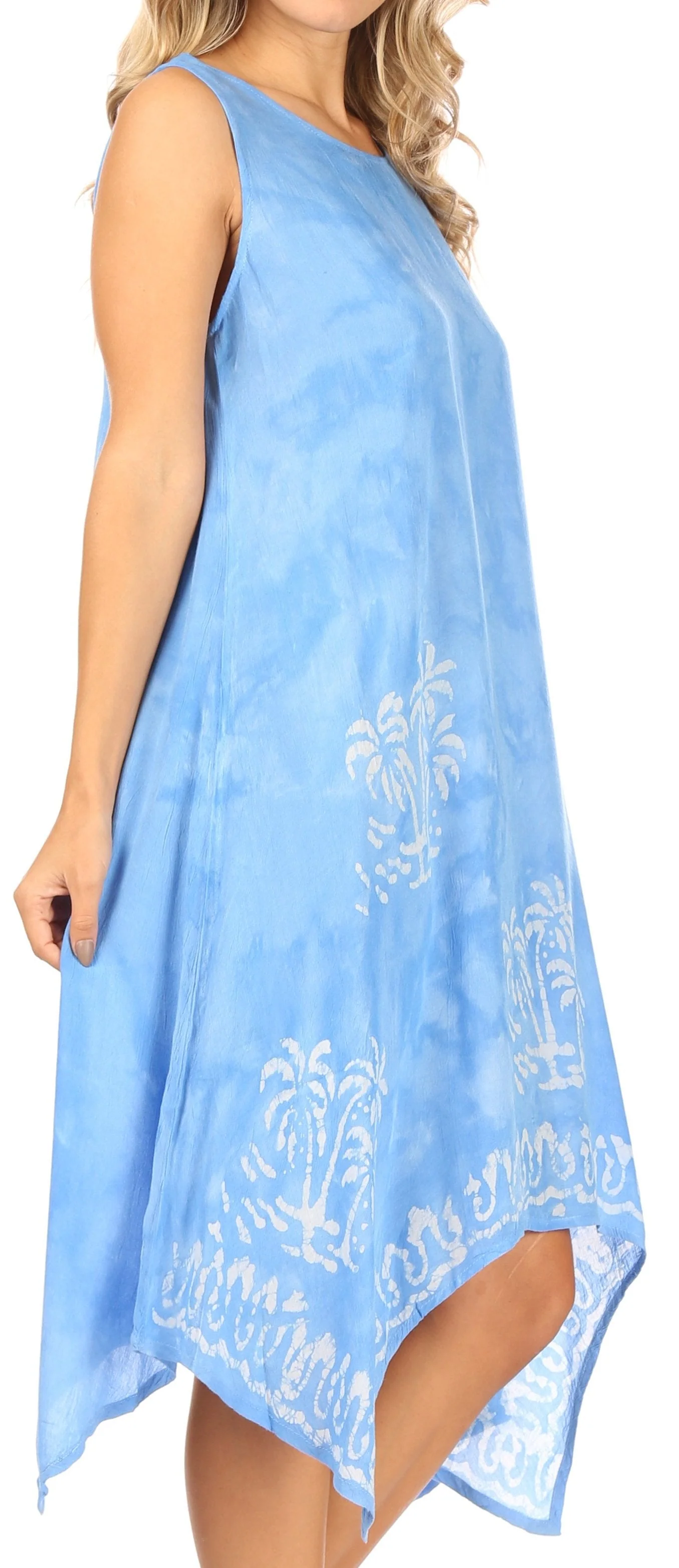 Sakkas Tinna Women's Casual Sleeveless Tank Flare Midi Boho Print Dress Cover-up - Image 34