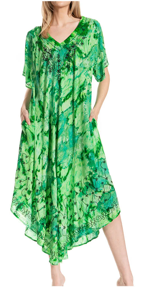 Sakkas Viveka Embroidered Caftan Dress - Image 136