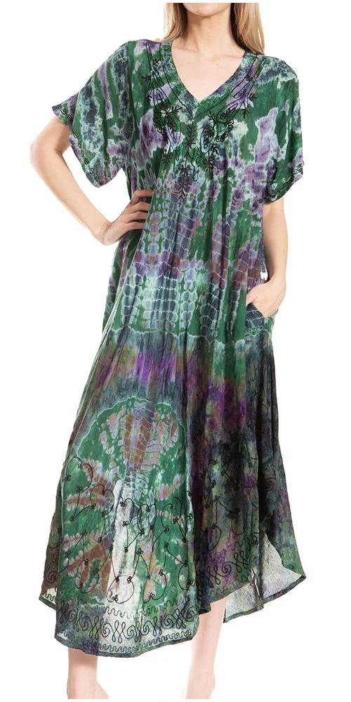 Sakkas Viveka Embroidered Caftan Dress - Image 160