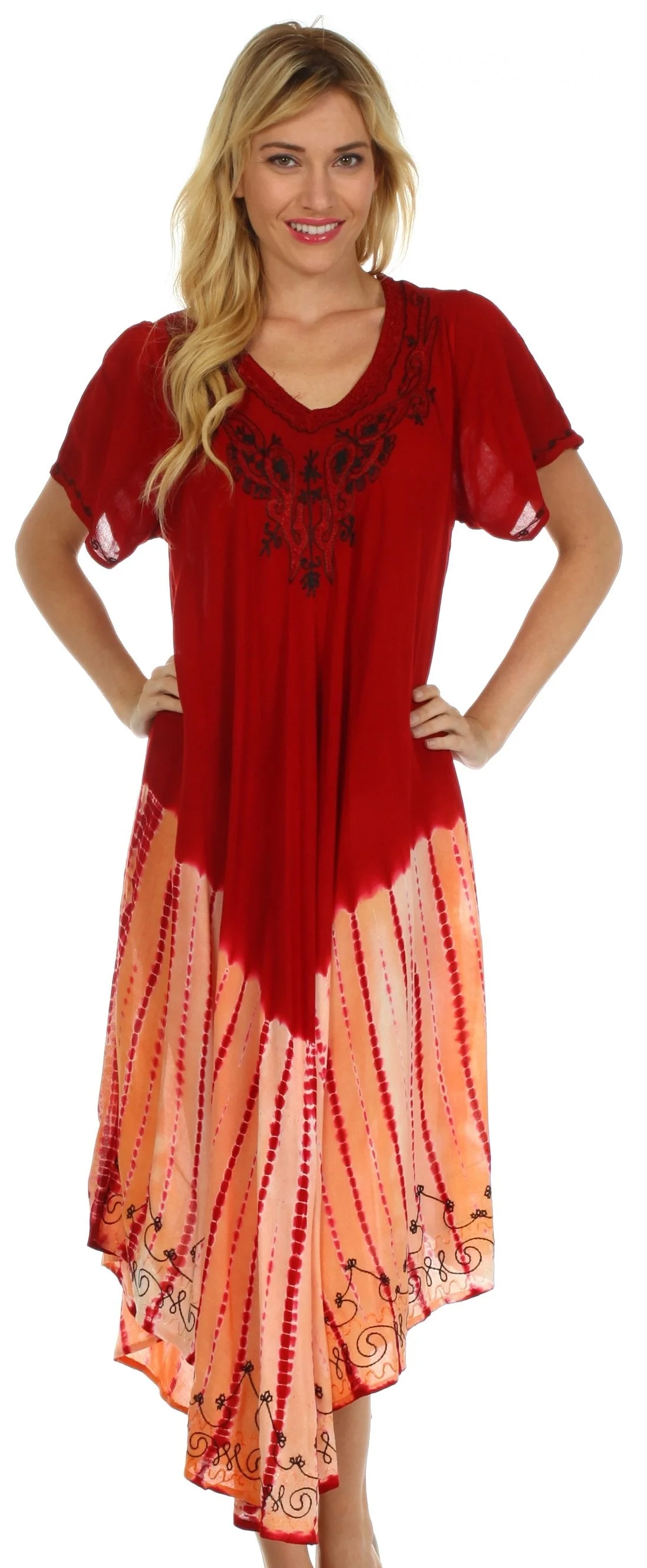 Sakkas Viveka Embroidered Caftan Dress - Image 37