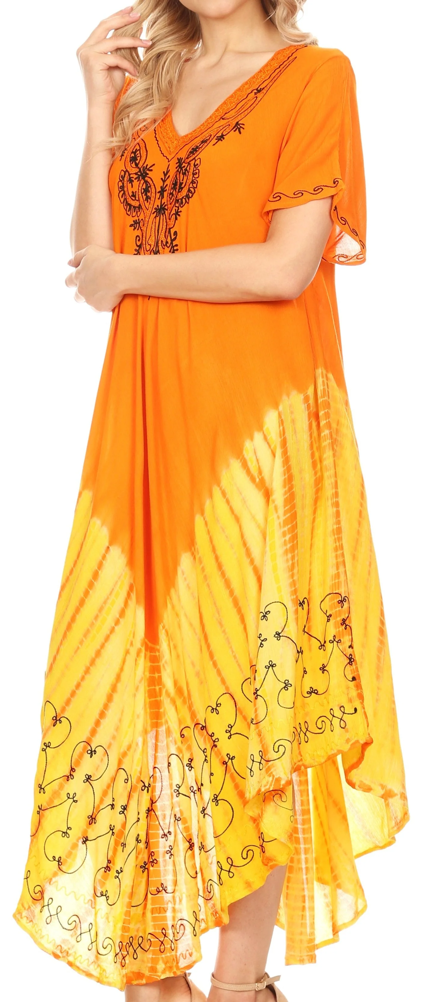 Sakkas Viveka Embroidered Caftan Dress - Image 59