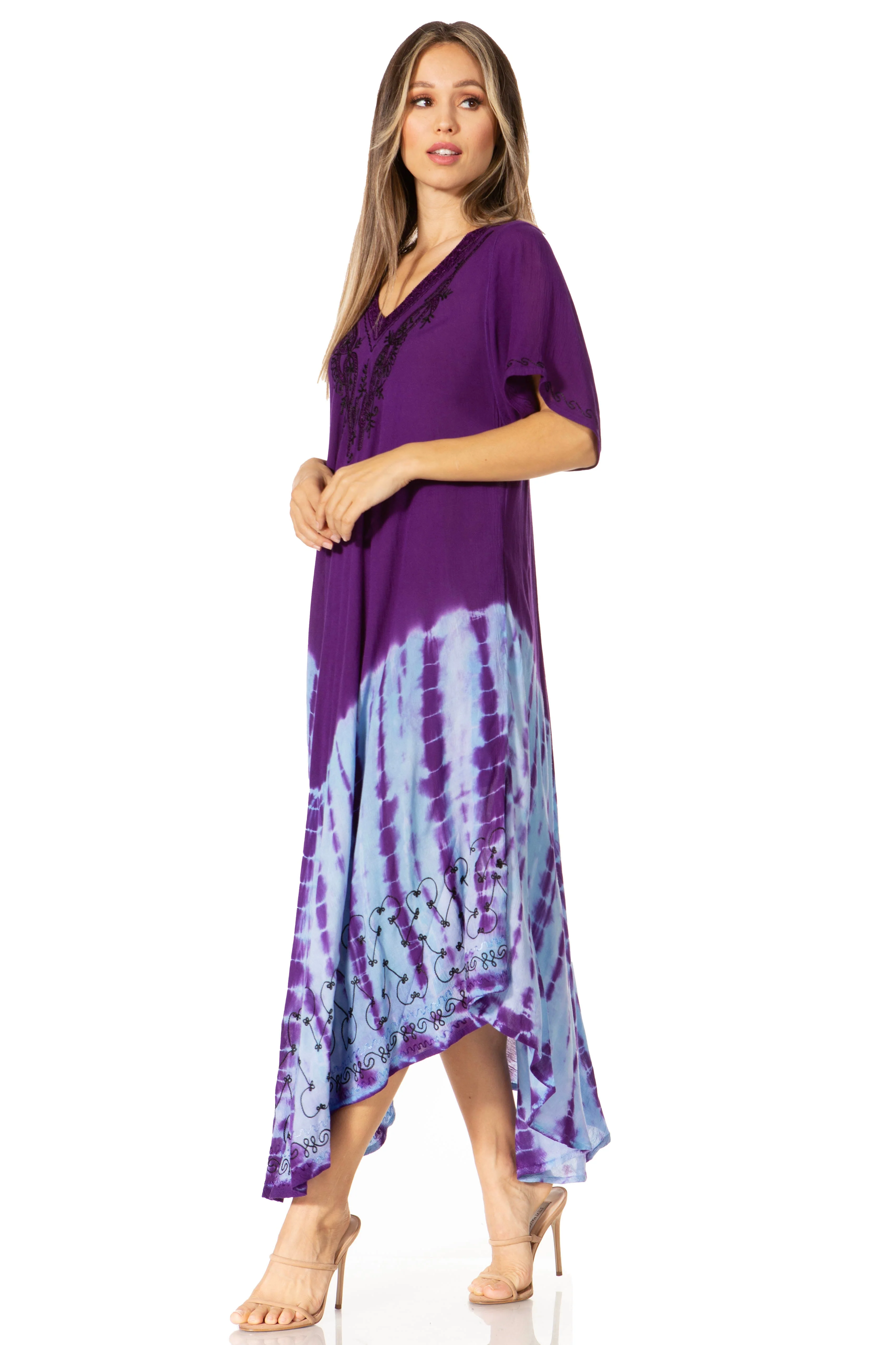 Sakkas Viveka Embroidered Caftan Dress - Image 68