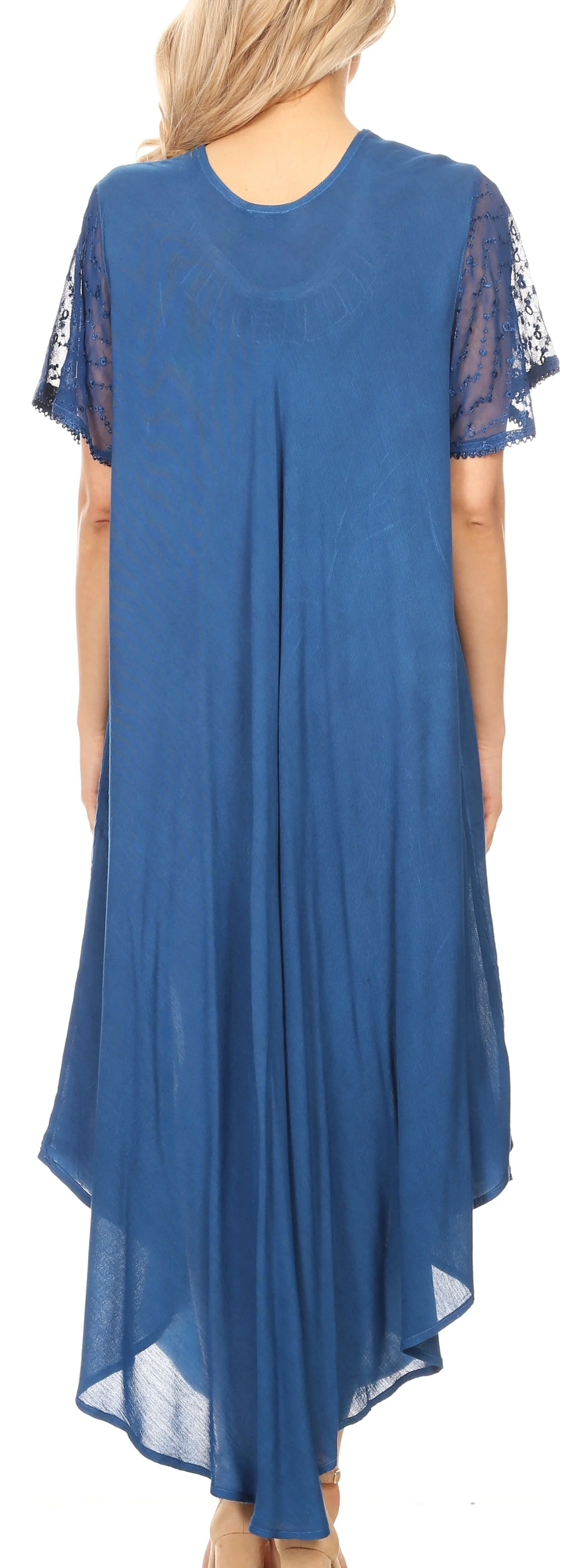 Sakkas Watercolor Palm Tree Tank Caftan Dress - Image 47