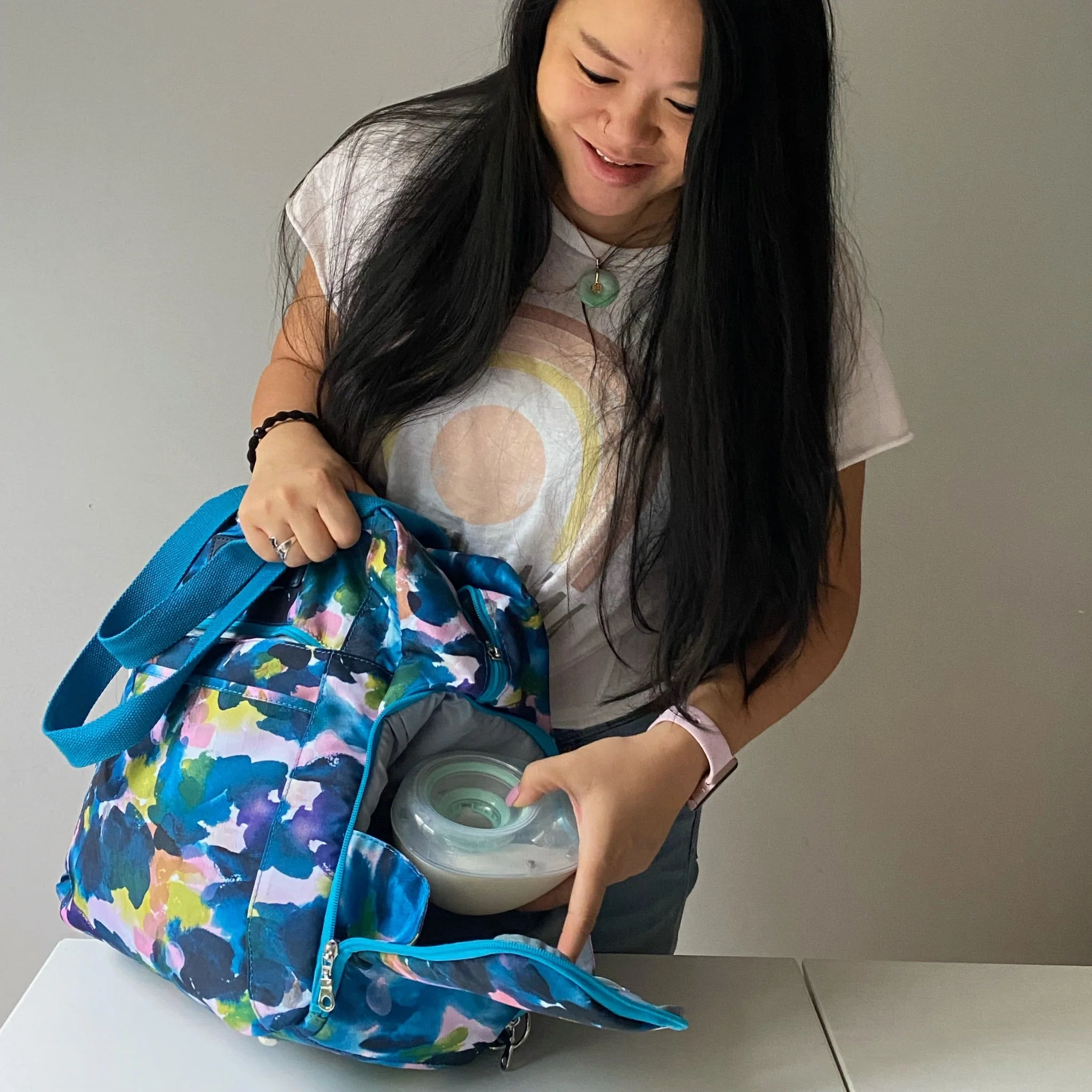 Sarah Wells Kelly Breast Pump Backpack & Tote  – Insulated Pocket, Laptop Sleeve & Easy-Clean Interior – Fits All Pumps for Moms - Image 13