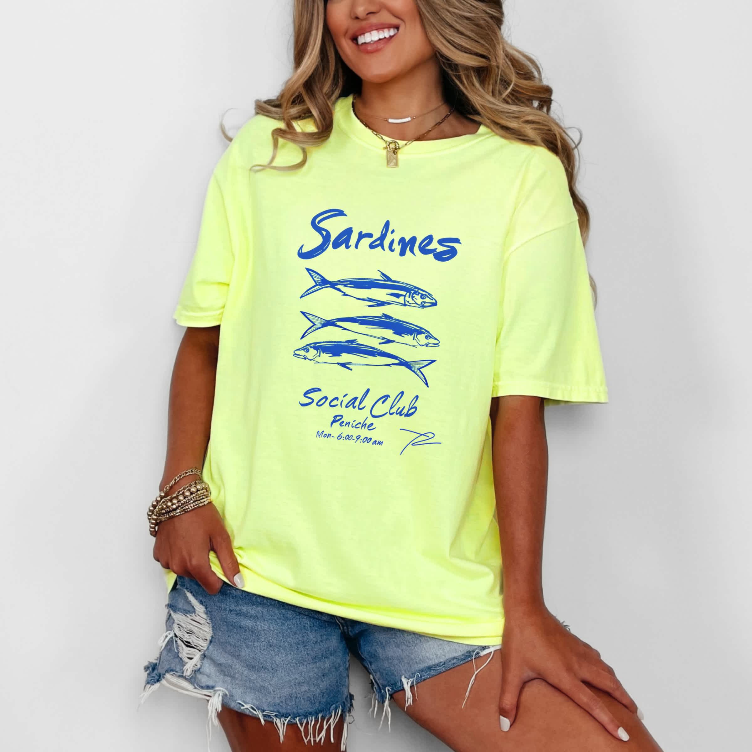 Sardines Social Club - Women's Garment Dyed Graphic T-Shirt - Image 10