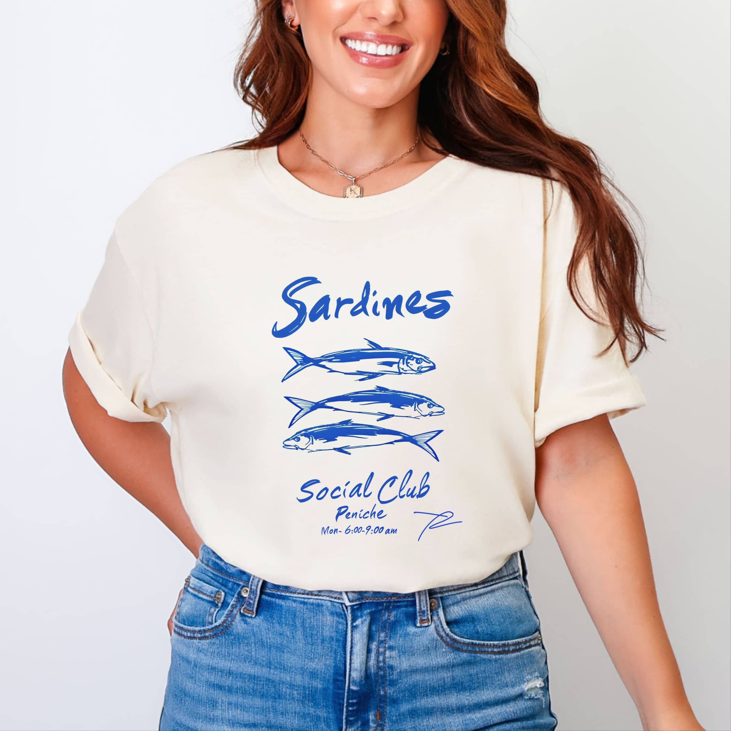 Sardines Social Club - Women's Garment Dyed Graphic T-Shirt - Image 15
