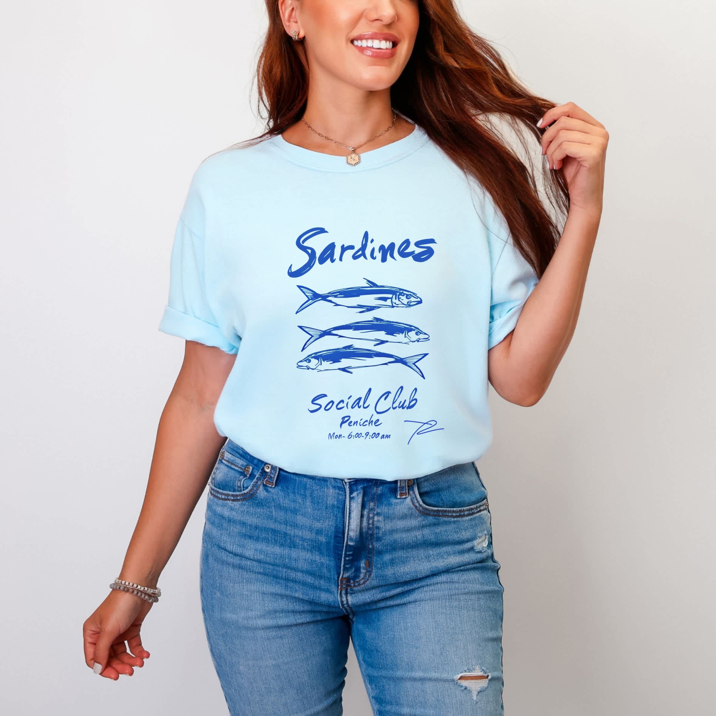 Sardines Social Club - Women's Garment Dyed Graphic T-Shirt - Image 4