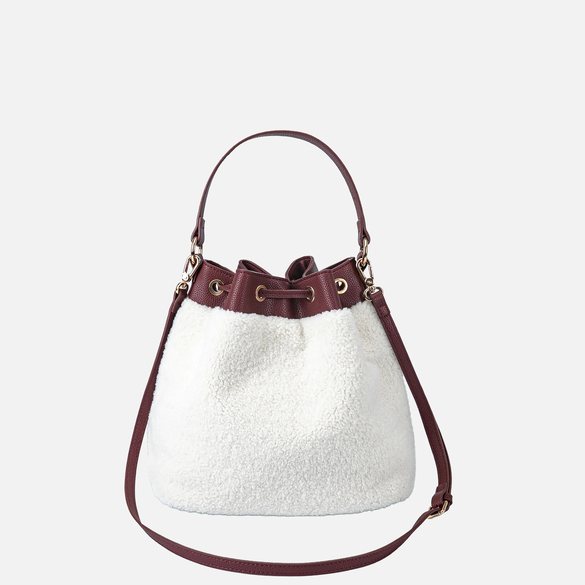 Saryn Faux Fur Bucket Bag and Set - Image 3
