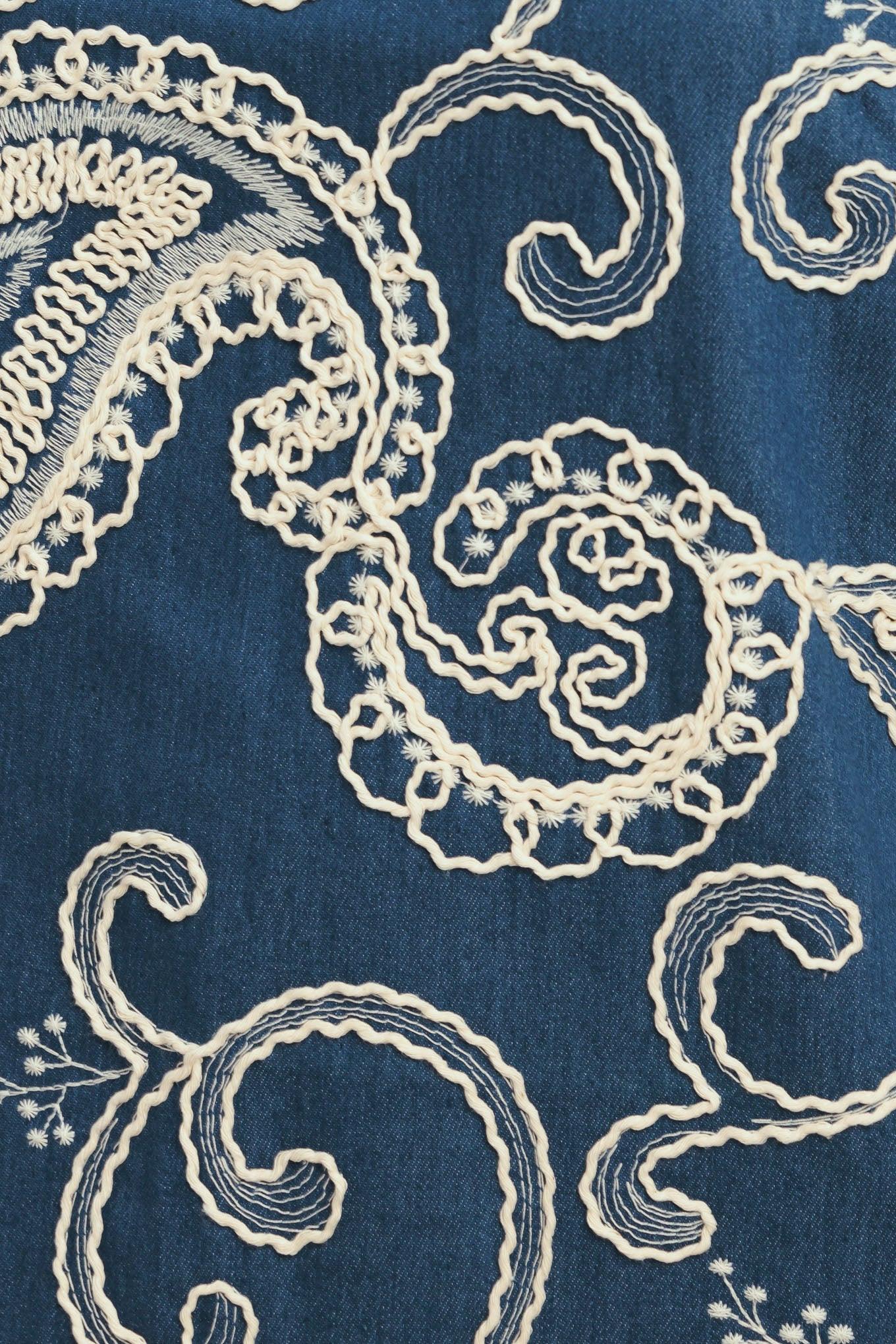 Sea Breeze Paisley Denim Mini Dress - Image 7