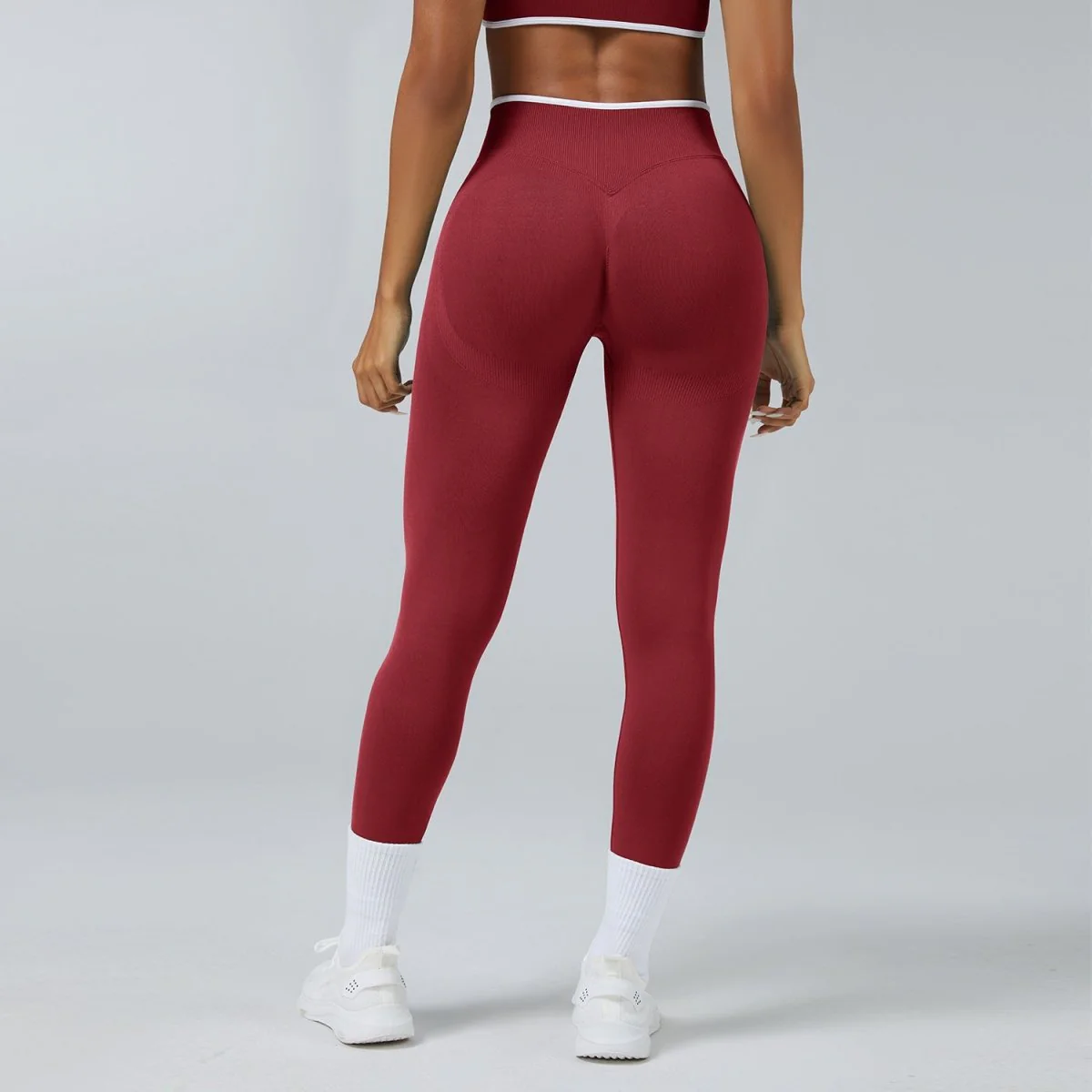 Seamless Knitted Tight High Waist Quick-drying Sports Yoga Pants - Image 5