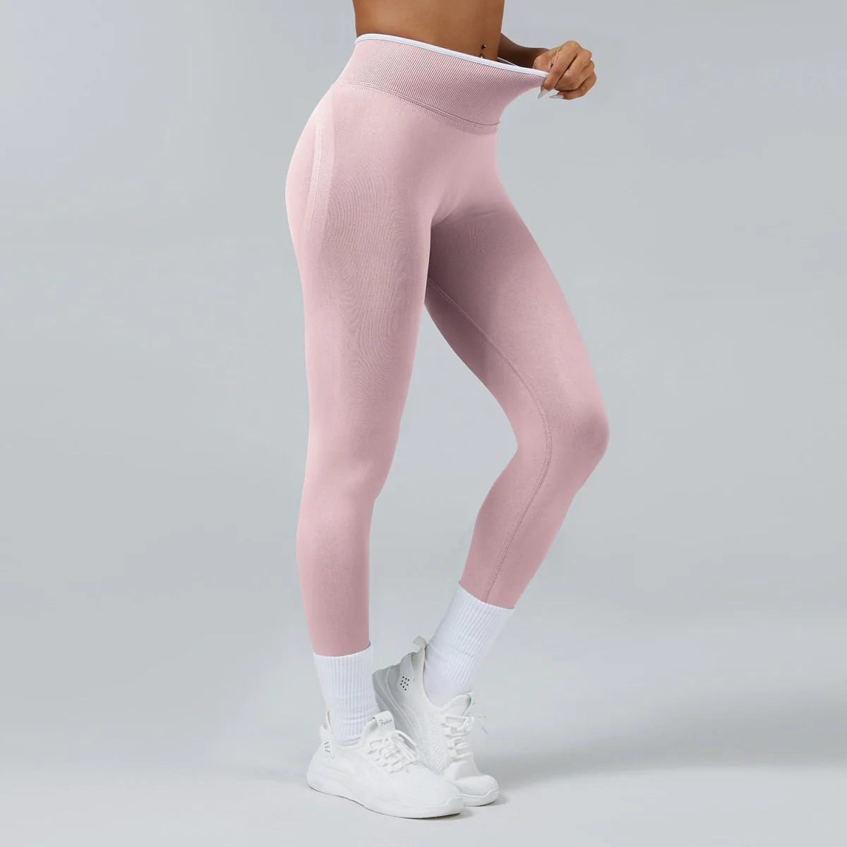 Seamless Knitted Tight High Waist Quick-drying Sports Yoga Pants - Image 9