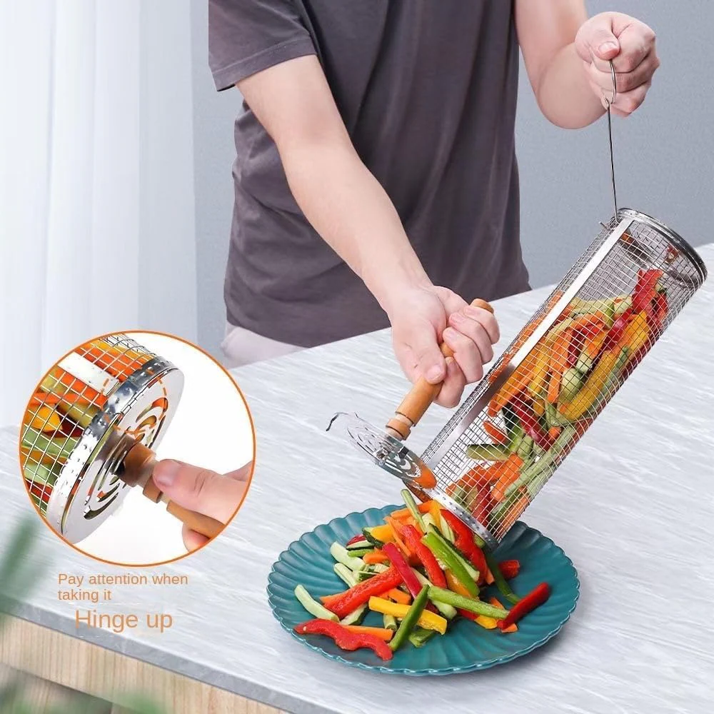 Seamless Outdoors Rolling Grill Basket - Image 5