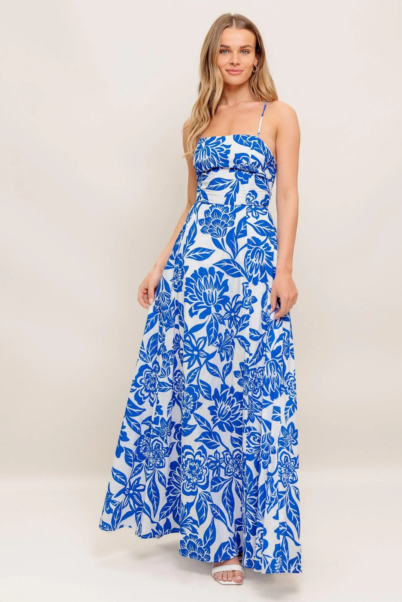 Seaside Bloom Woven Ankle Dress - Image 4