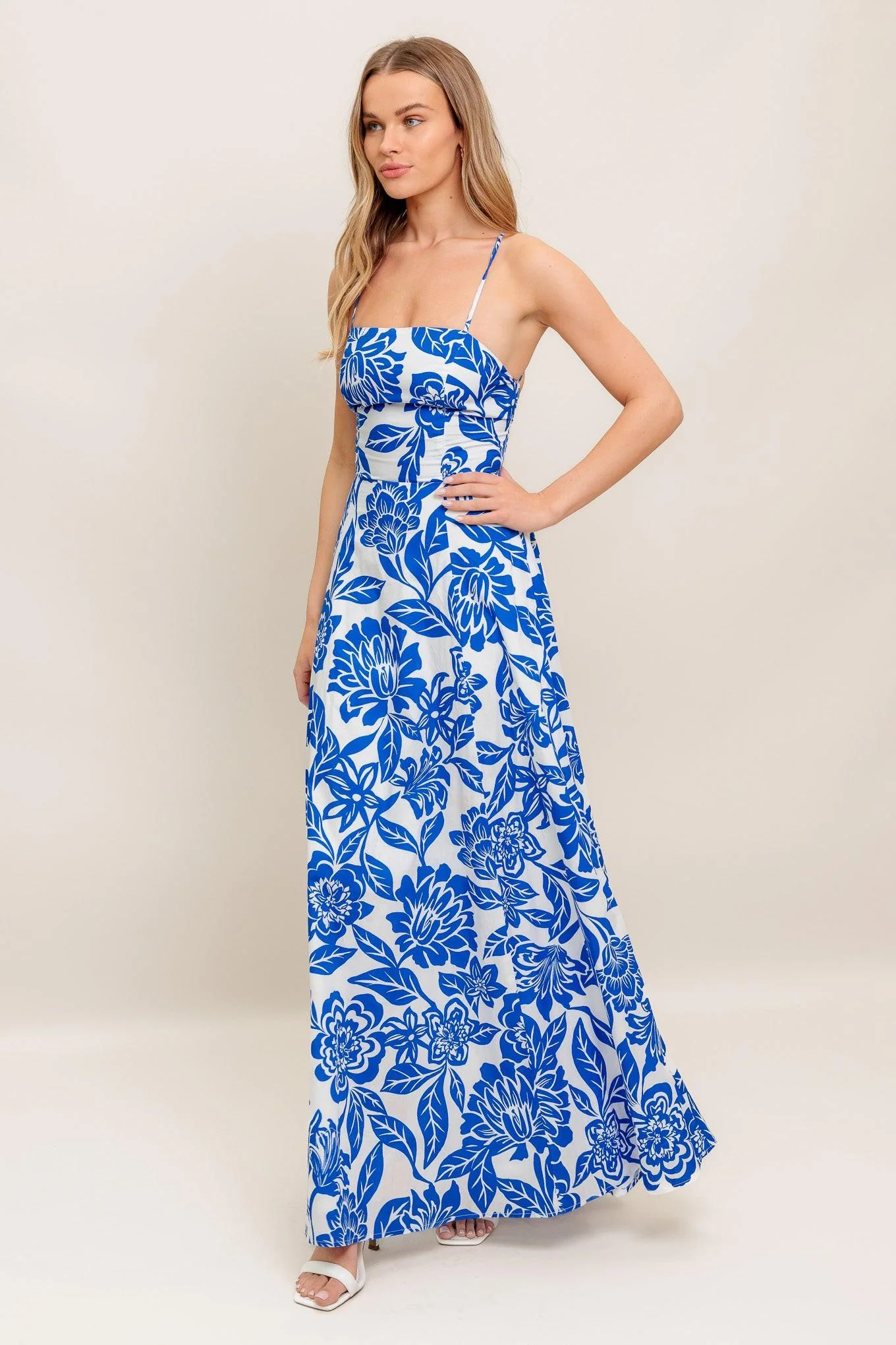 Seaside Bloom Woven Ankle Dress - Image 6