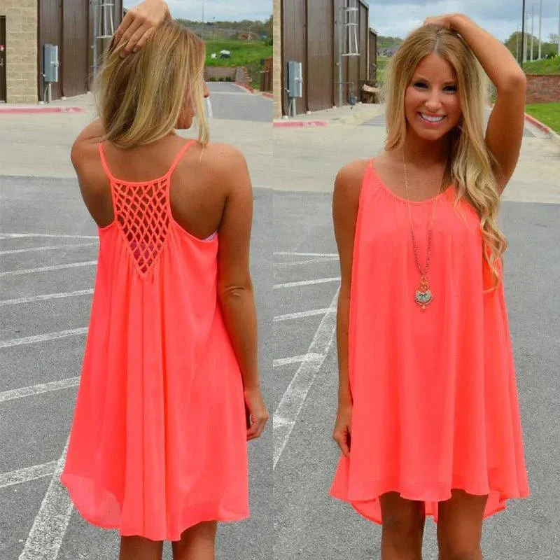 Seaside Dream Chiffon Sundress - Effortless Elegance for Sunny Days - Image 14