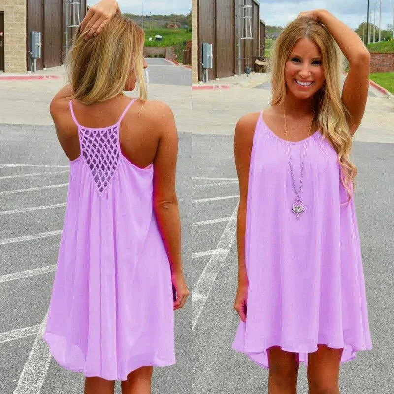Seaside Dream Chiffon Sundress - Effortless Elegance for Sunny Days - Image 16