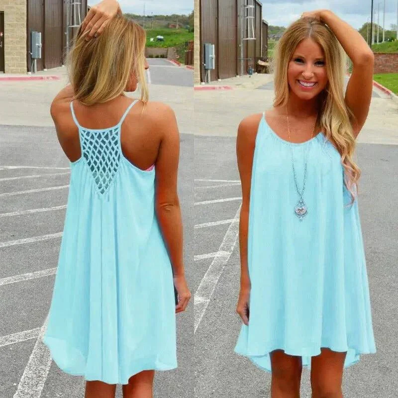 Seaside Dream Chiffon Sundress - Effortless Elegance for Sunny Days - Image 18