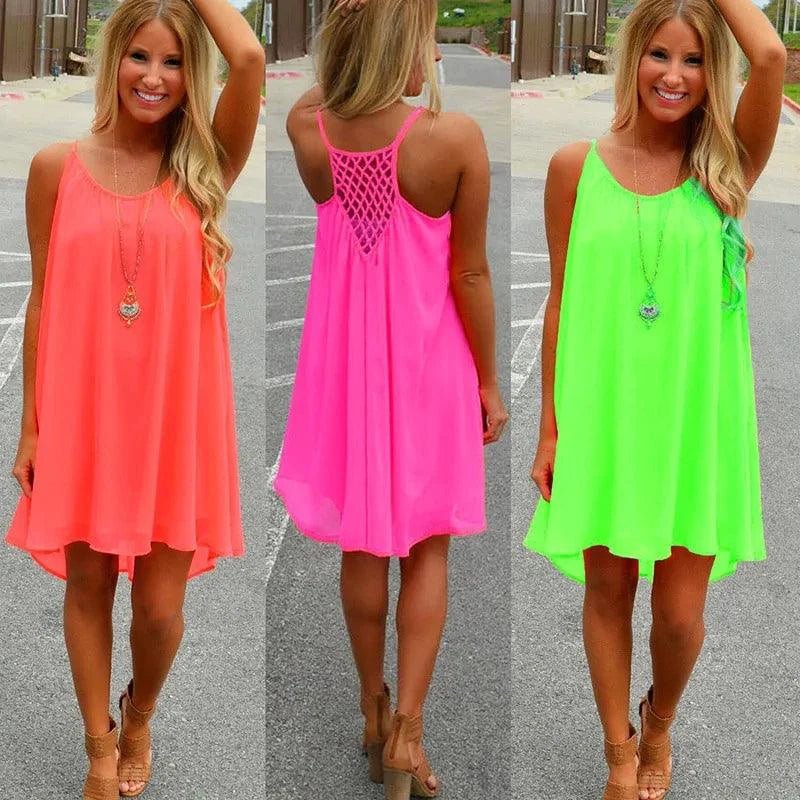Seaside Dream Chiffon Sundress - Effortless Elegance for Sunny Days - Image 31