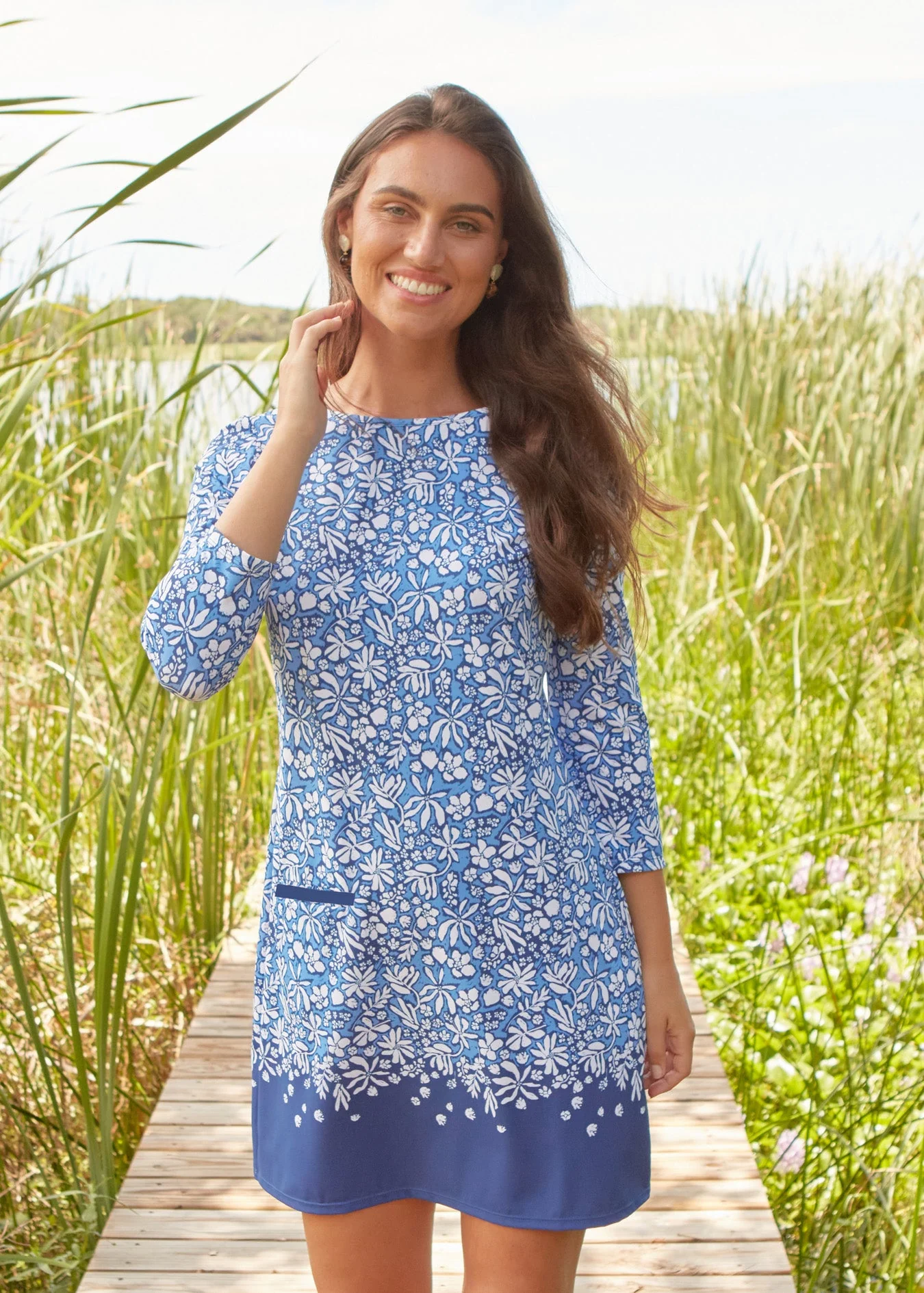 Seaside Floral Cabana Shift Dress - Image 2