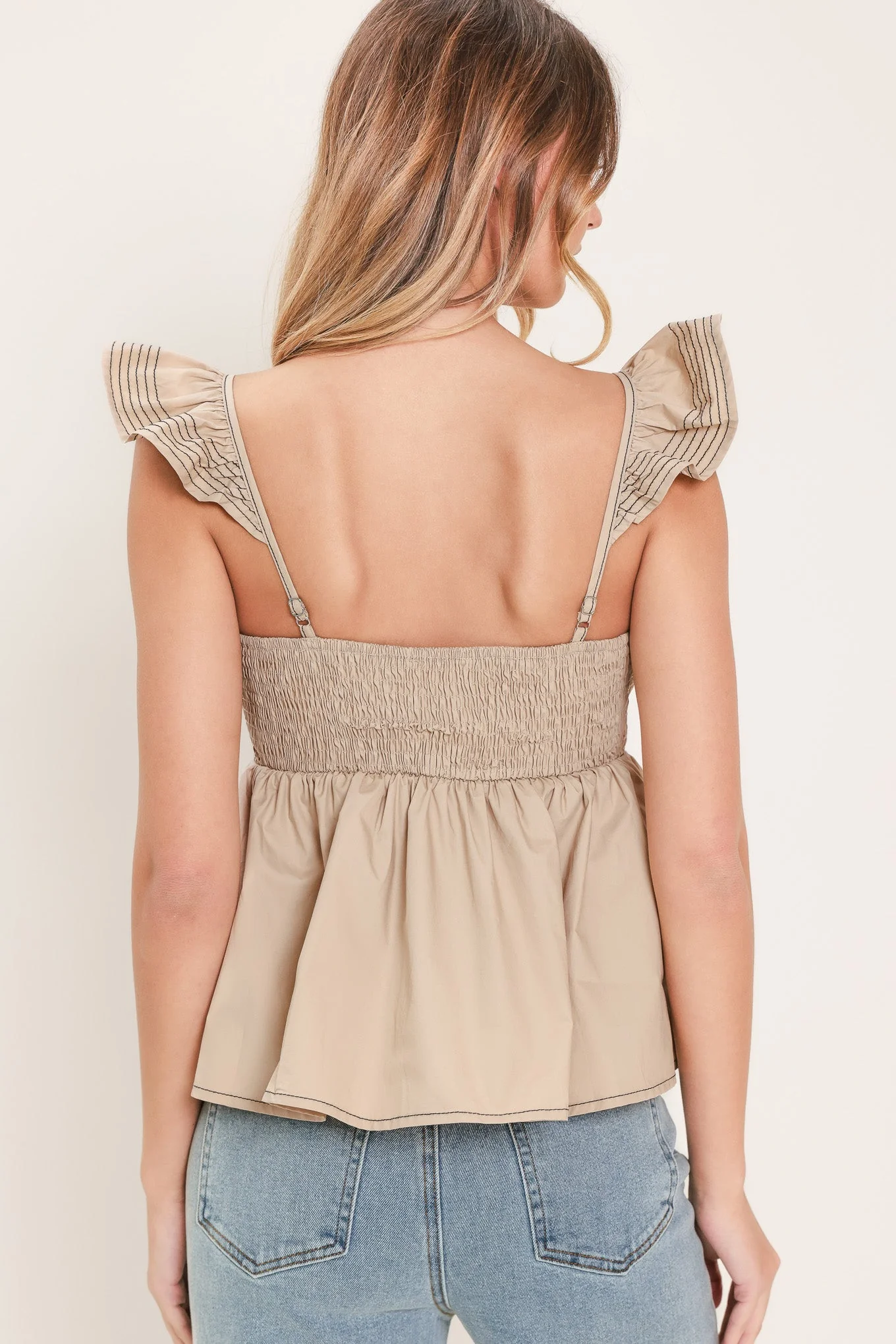 Seaside Flutter Woven Top - Image 2