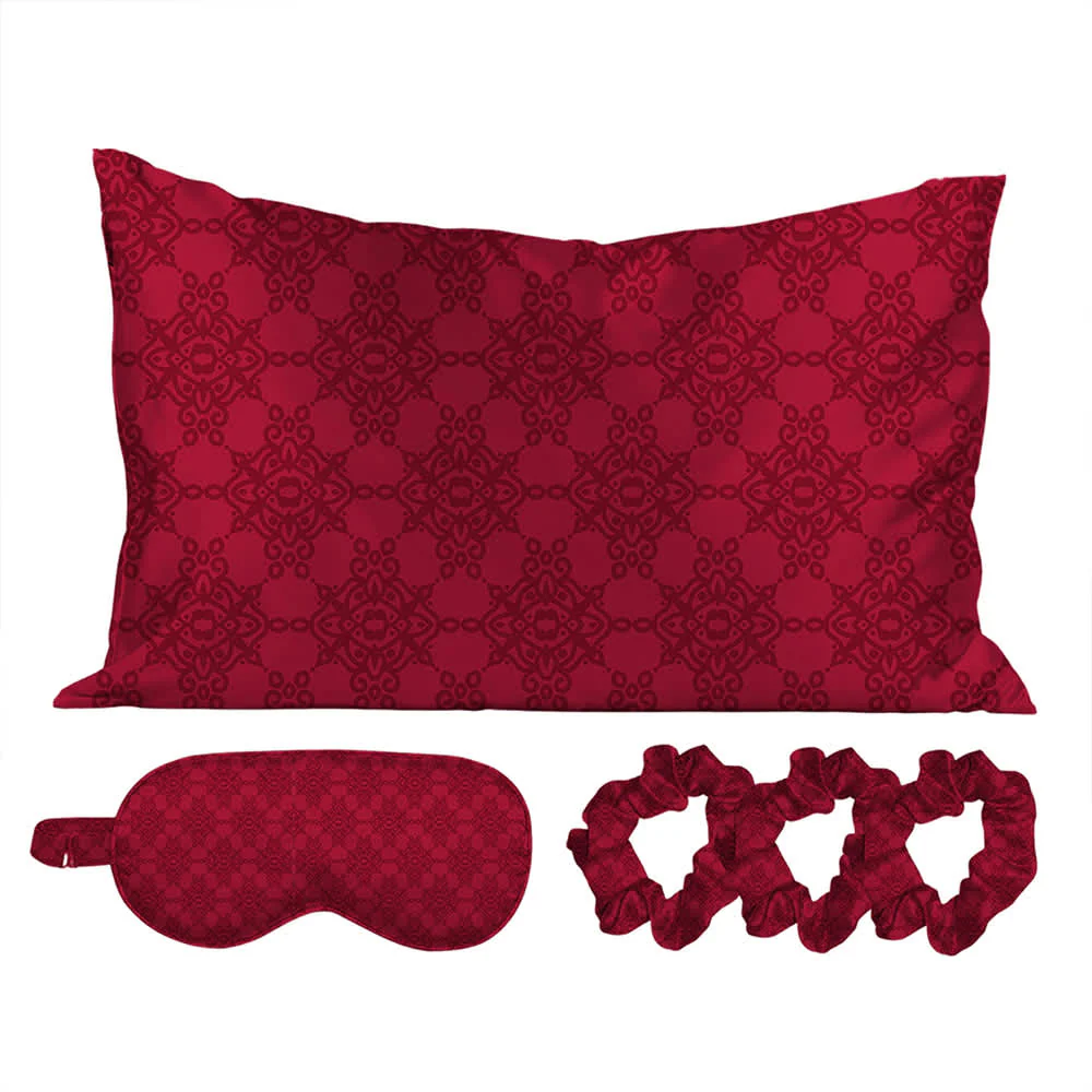 Seeboo 5-Piece: Silky Satin Cozy Comfortable Blush Sleep Set for Peaceful Sleep and Healthy Skin - Image 13