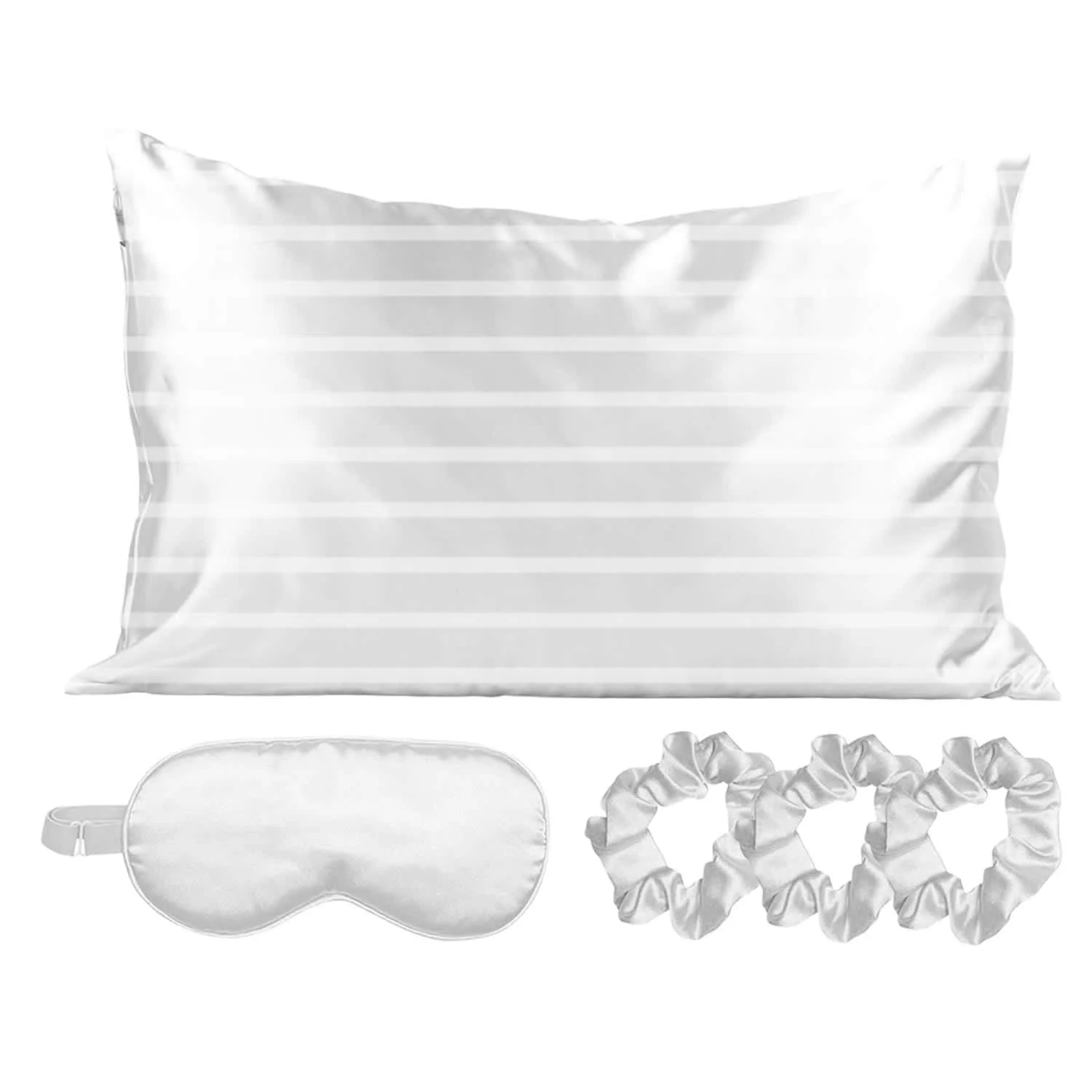 Seeboo 5-Piece: Silky Satin Cozy Comfortable Blush Sleep Set for Peaceful Sleep and Healthy Skin - Image 25
