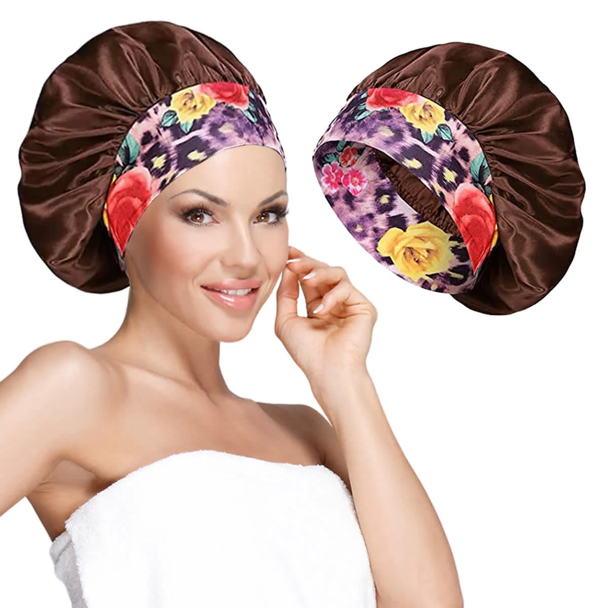 Seeboo Women's Silky Satin Head Scarf Hair Wrap Cap Hat Headband Sleeping Bonnet - Image 15