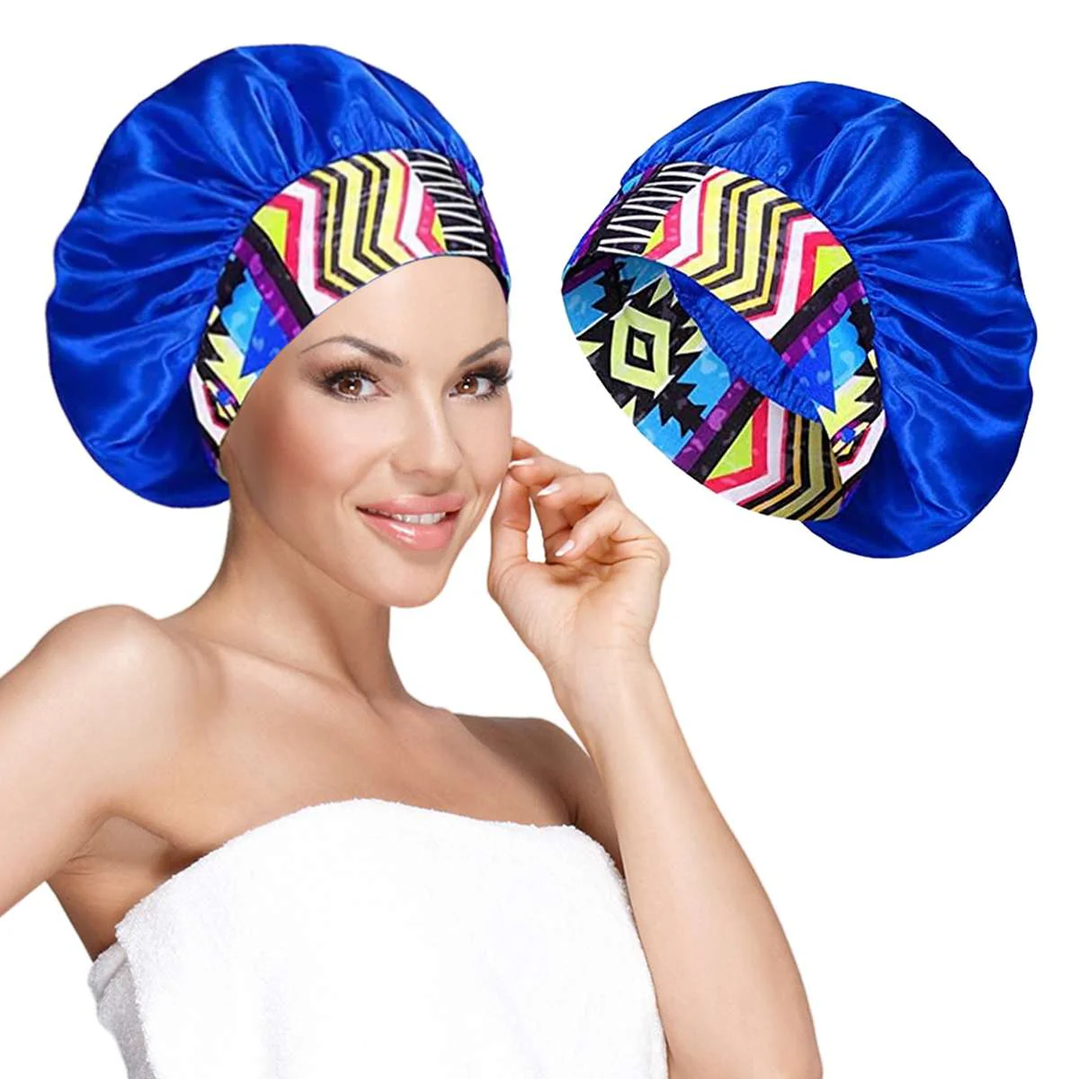 Seeboo Women's Silky Satin Head Scarf Hair Wrap Cap Hat Headband Sleeping Bonnet - Image 17
