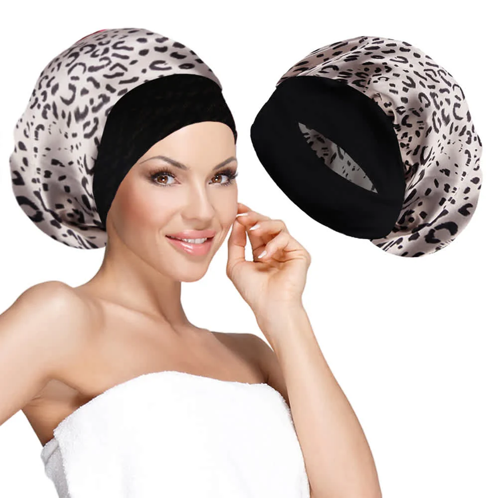Seeboo Women's Silky Satin Head Scarf Hair Wrap Cap Hat Headband Sleeping Bonnet - Image 3