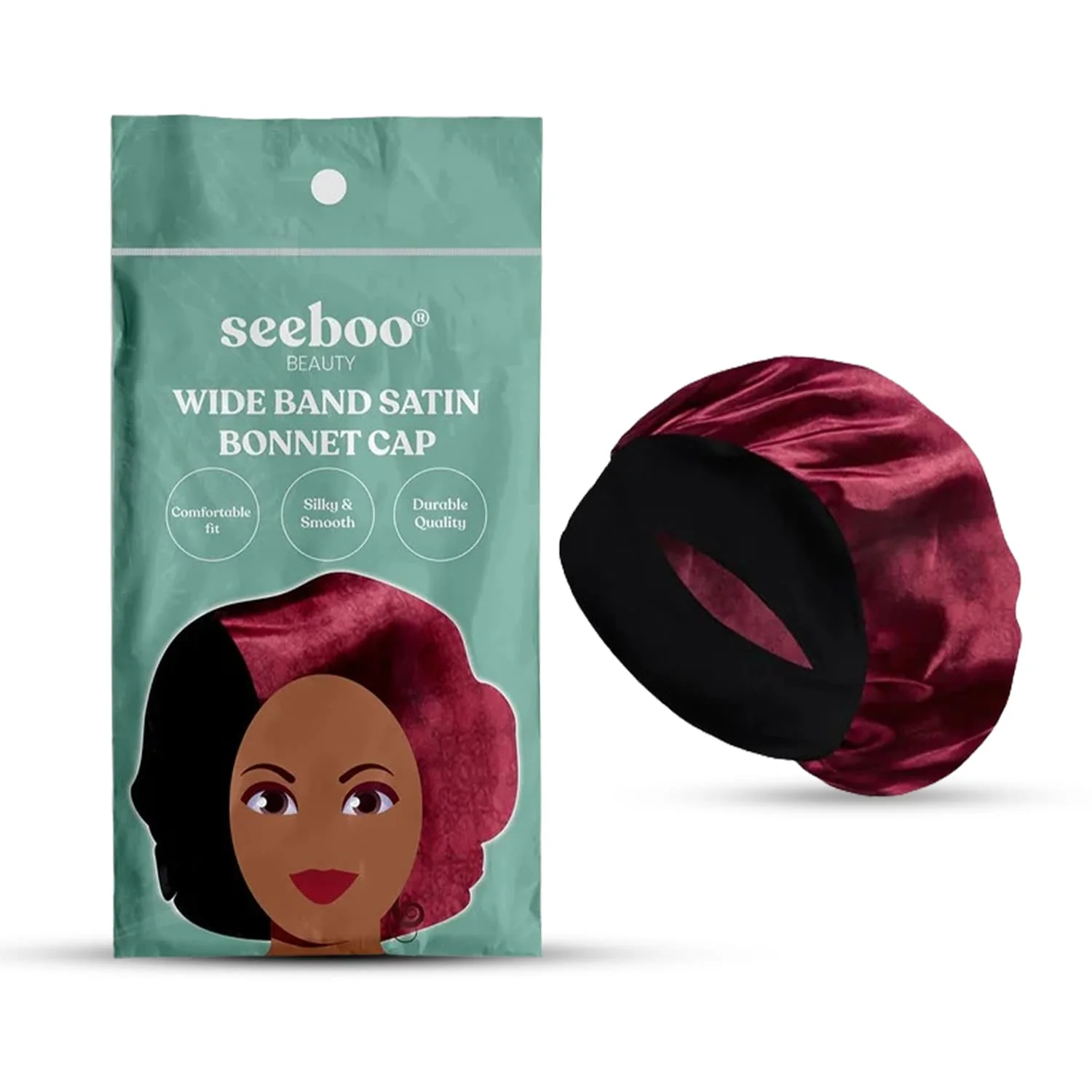 Seeboo Women's Silky Satin Head Scarf Hair Wrap Cap Hat Headband Sleeping Bonnet - Image 6