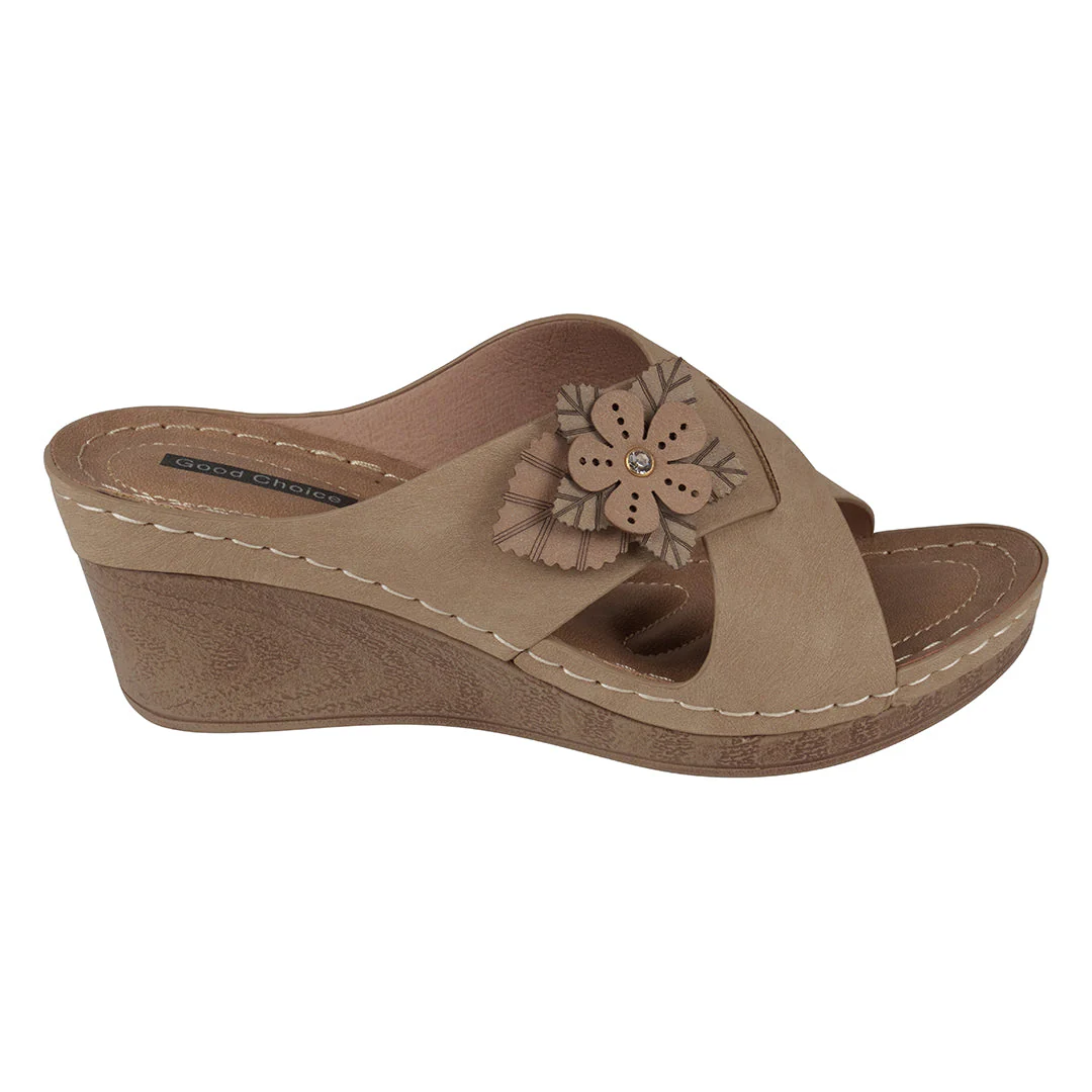 Selly Natural Wedge Sandal - Image 4