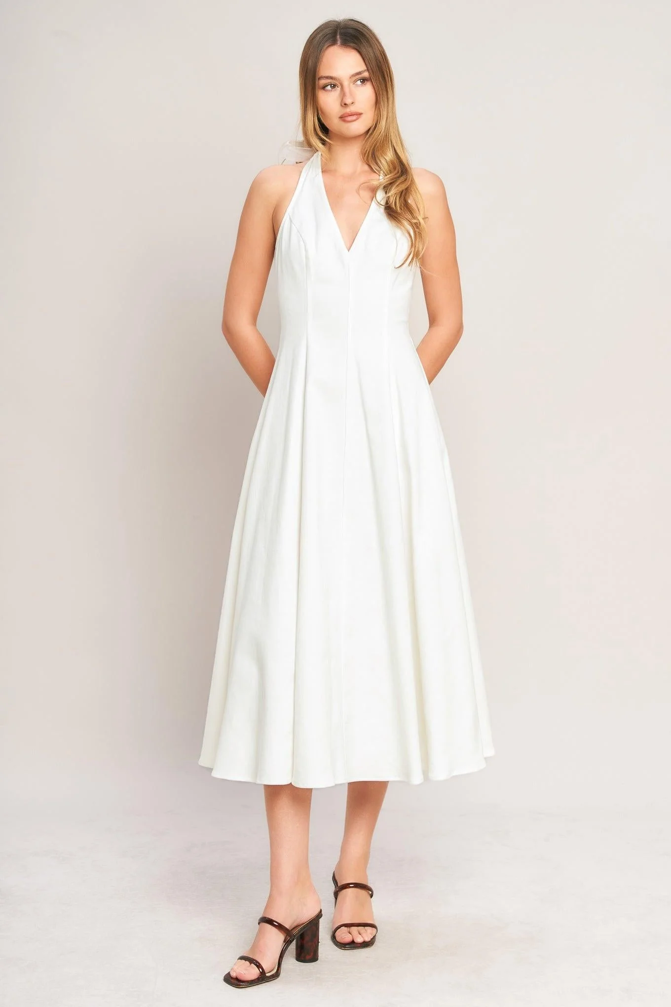 Serene Moment Woven Midi Dress - Image 4