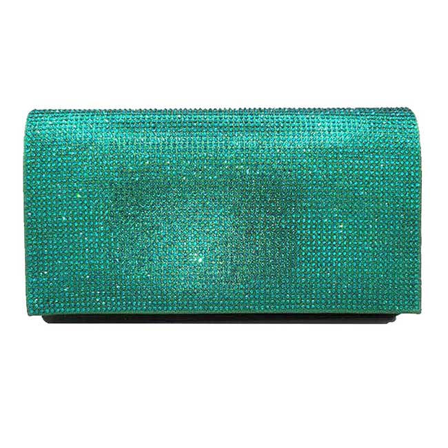 Shimmery Evening Clutch Bag One Inside Slip Pocket - Image 11