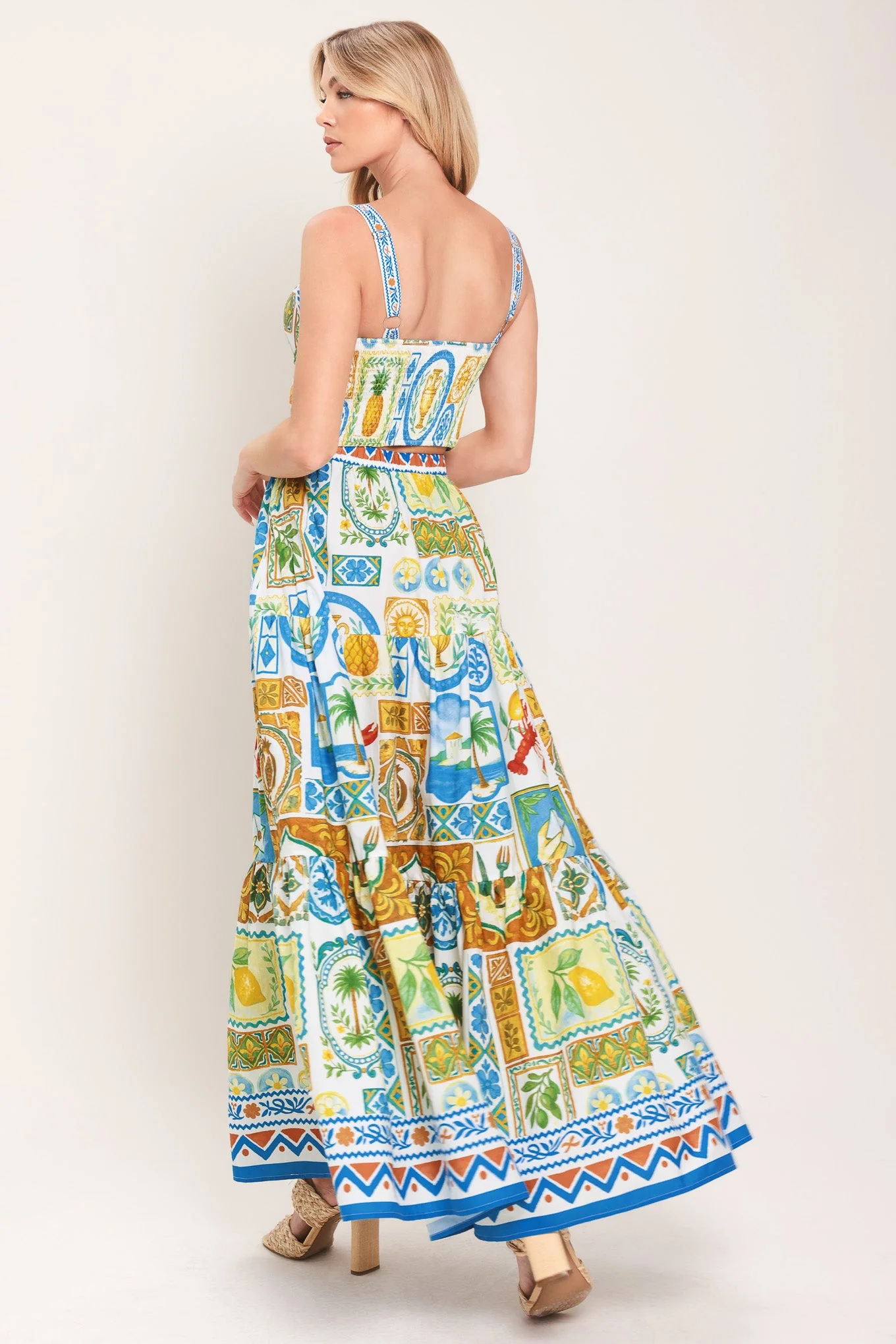 Sicilian Summer Woven Maxi Skirt - Image 6
