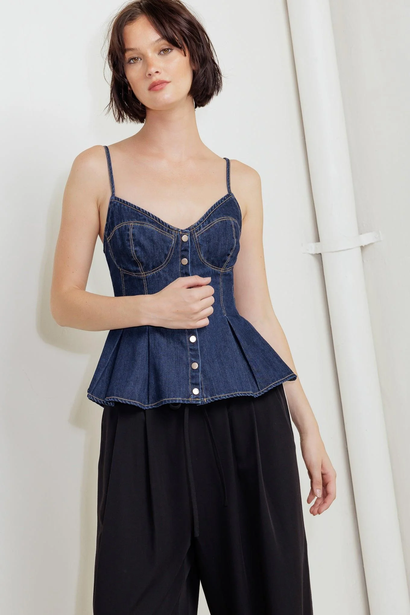 Silent Authority Denim Cami Top - Image 6