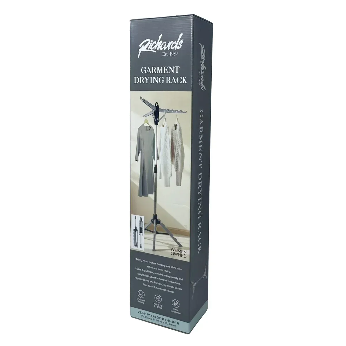 Silver Foldable Tripod Garment Drying Rack - Image 7