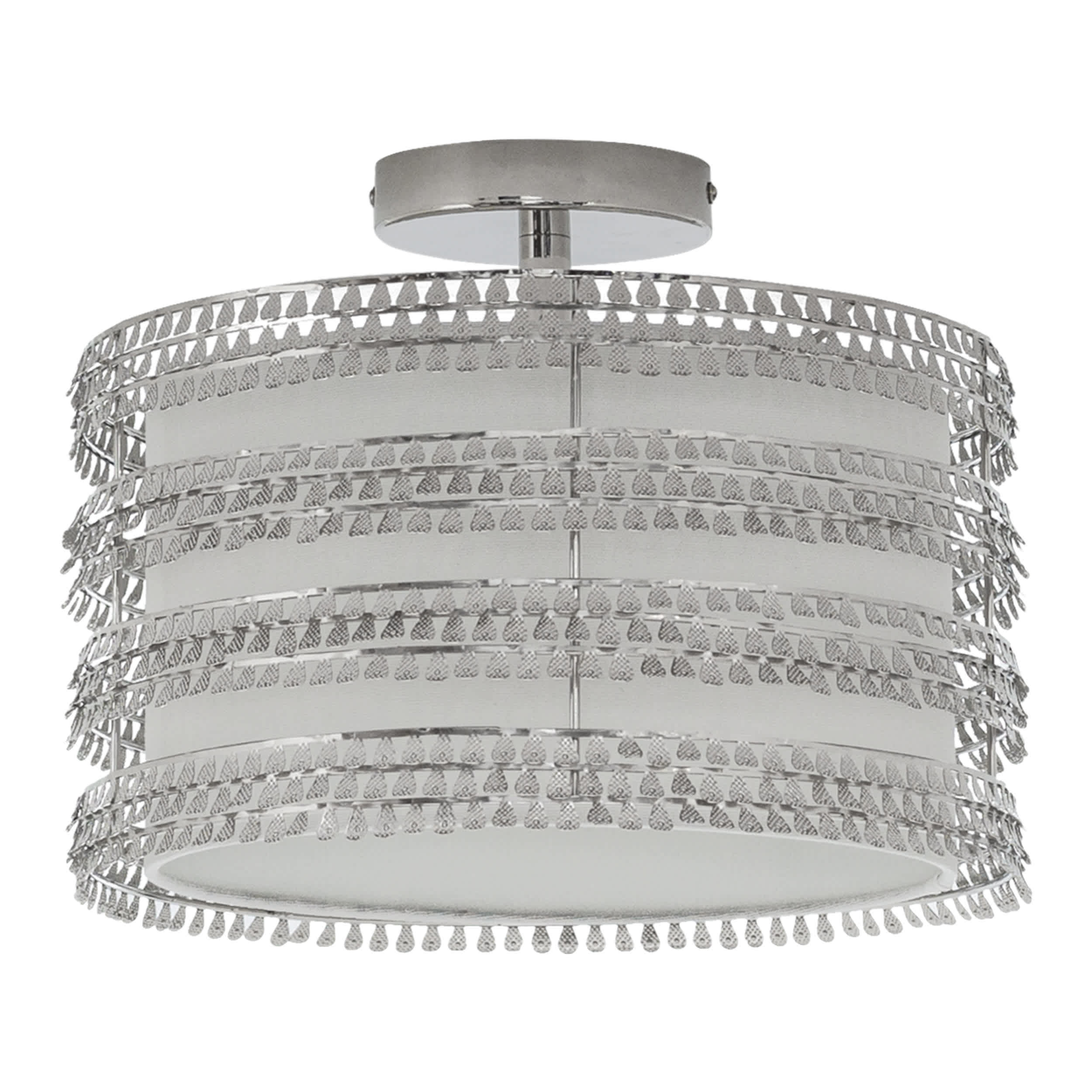 River of Goods Silver Semi-Flush Mount Ceiling Light - Image 6