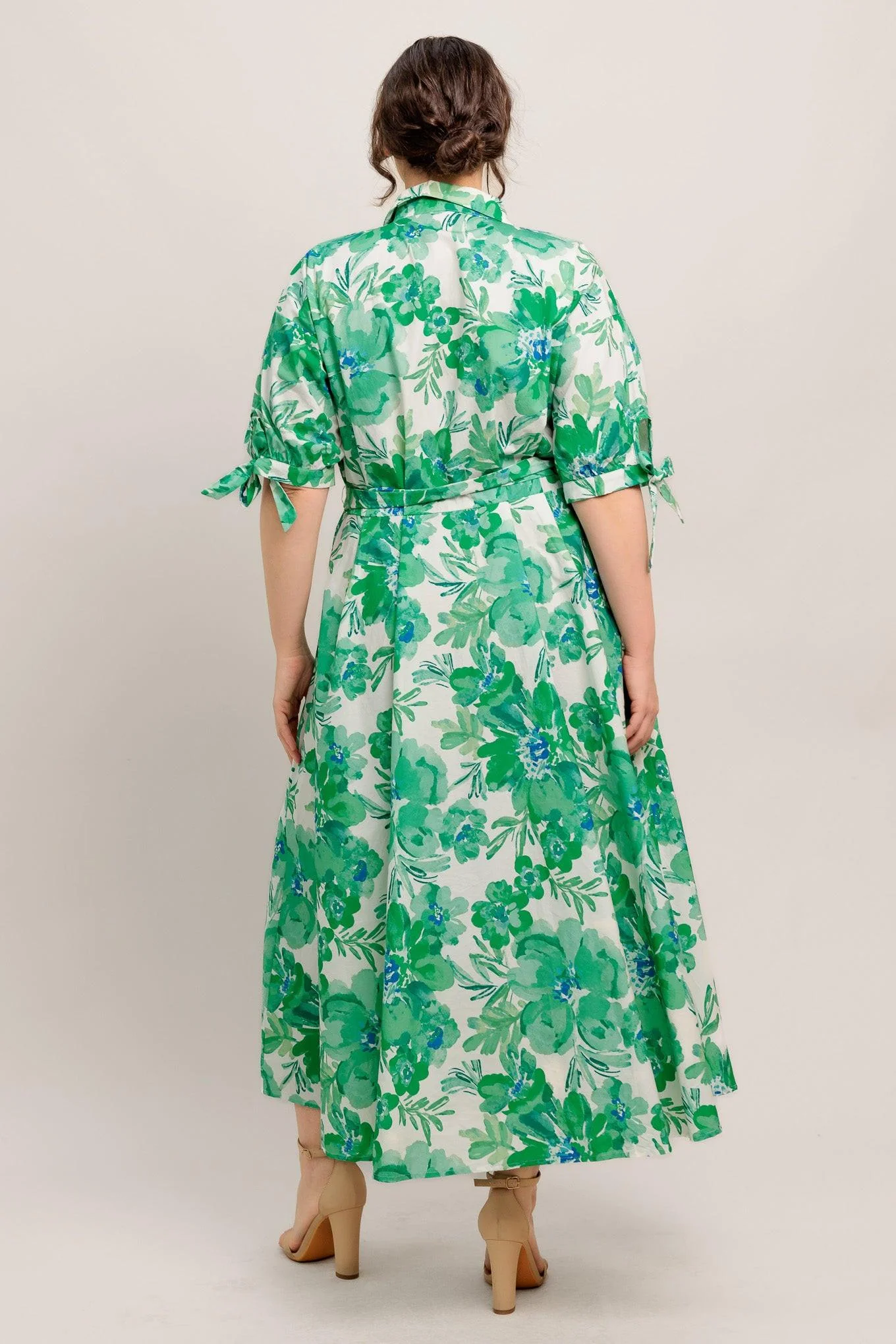 Simply in Bloom Woven Midi Shirt Dress - Image 8
