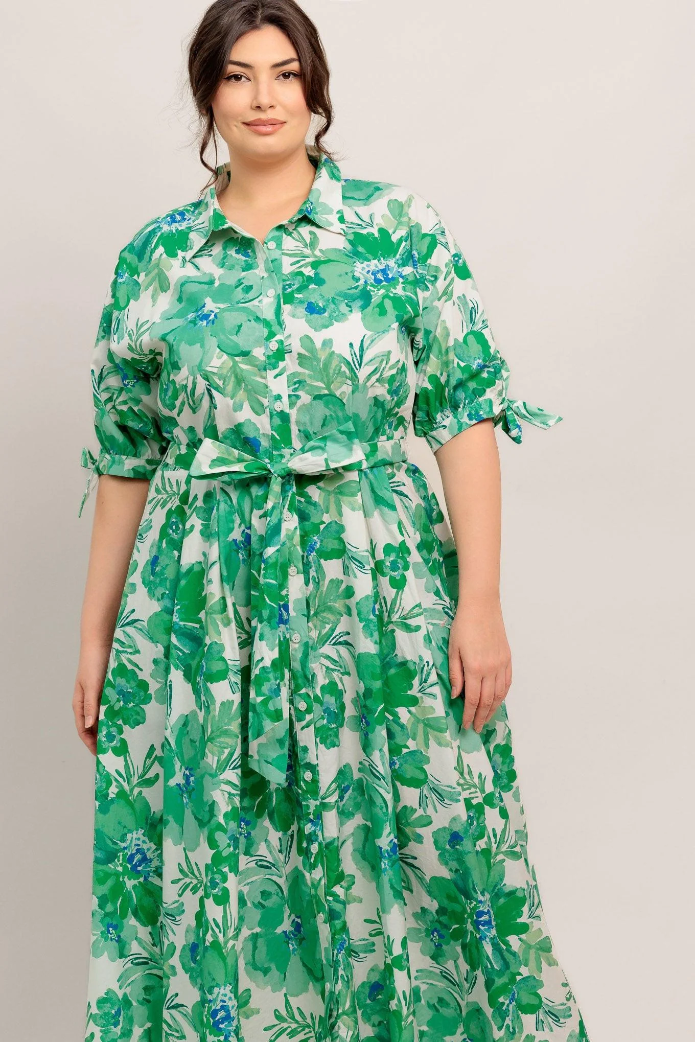 Simply in Bloom Woven Midi Shirt Dress - Image 9