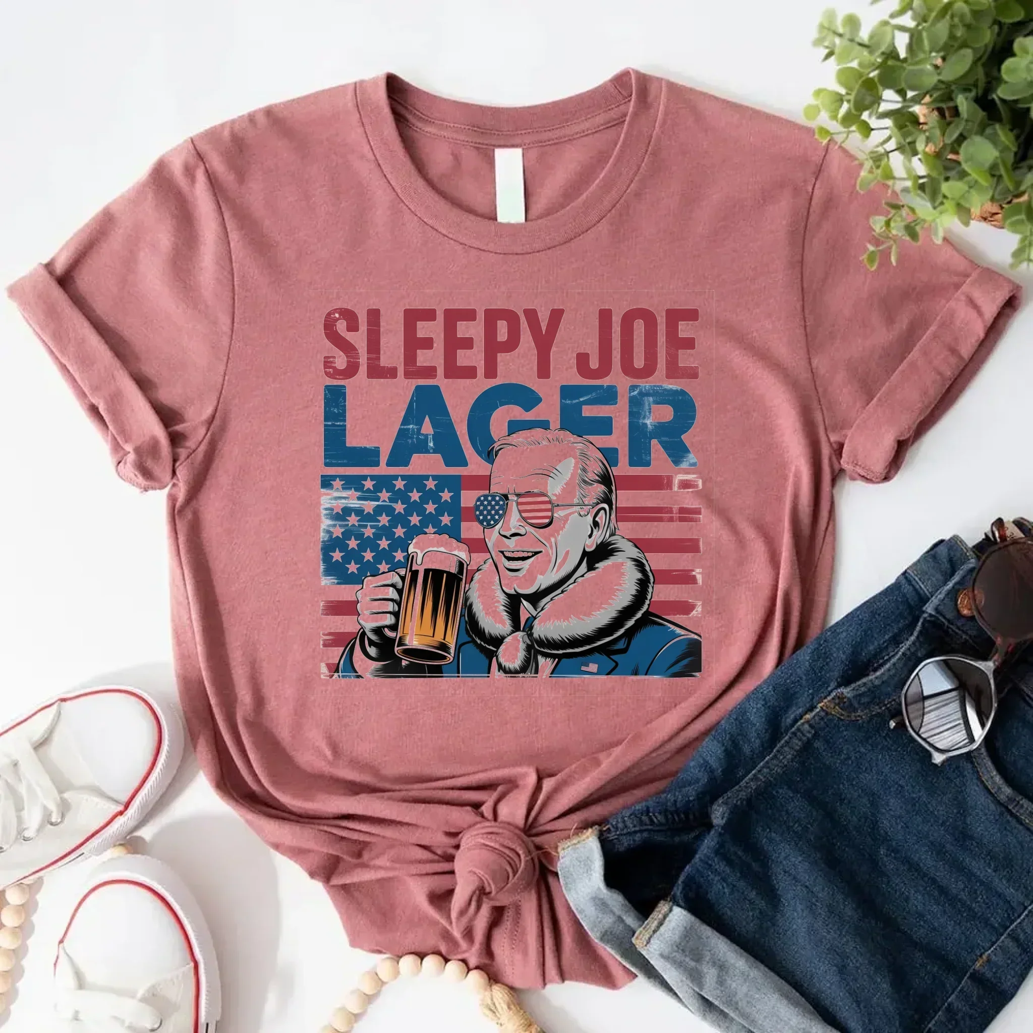 Sleepy Joe Lager 4th of July Shirt – Funny Biden Beer Tee for Independence Day - Image 11