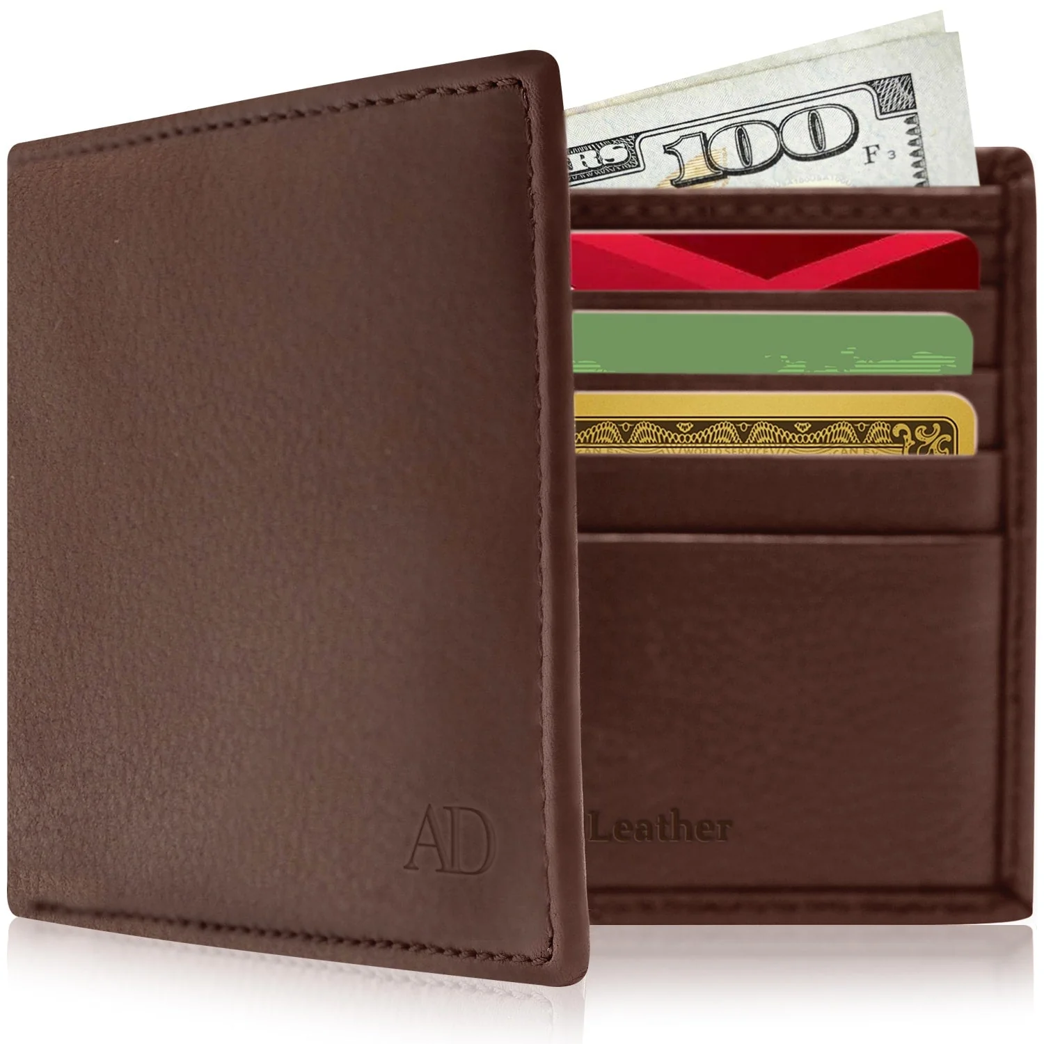 Slim Bifold Wallet With ID Window - Image 36