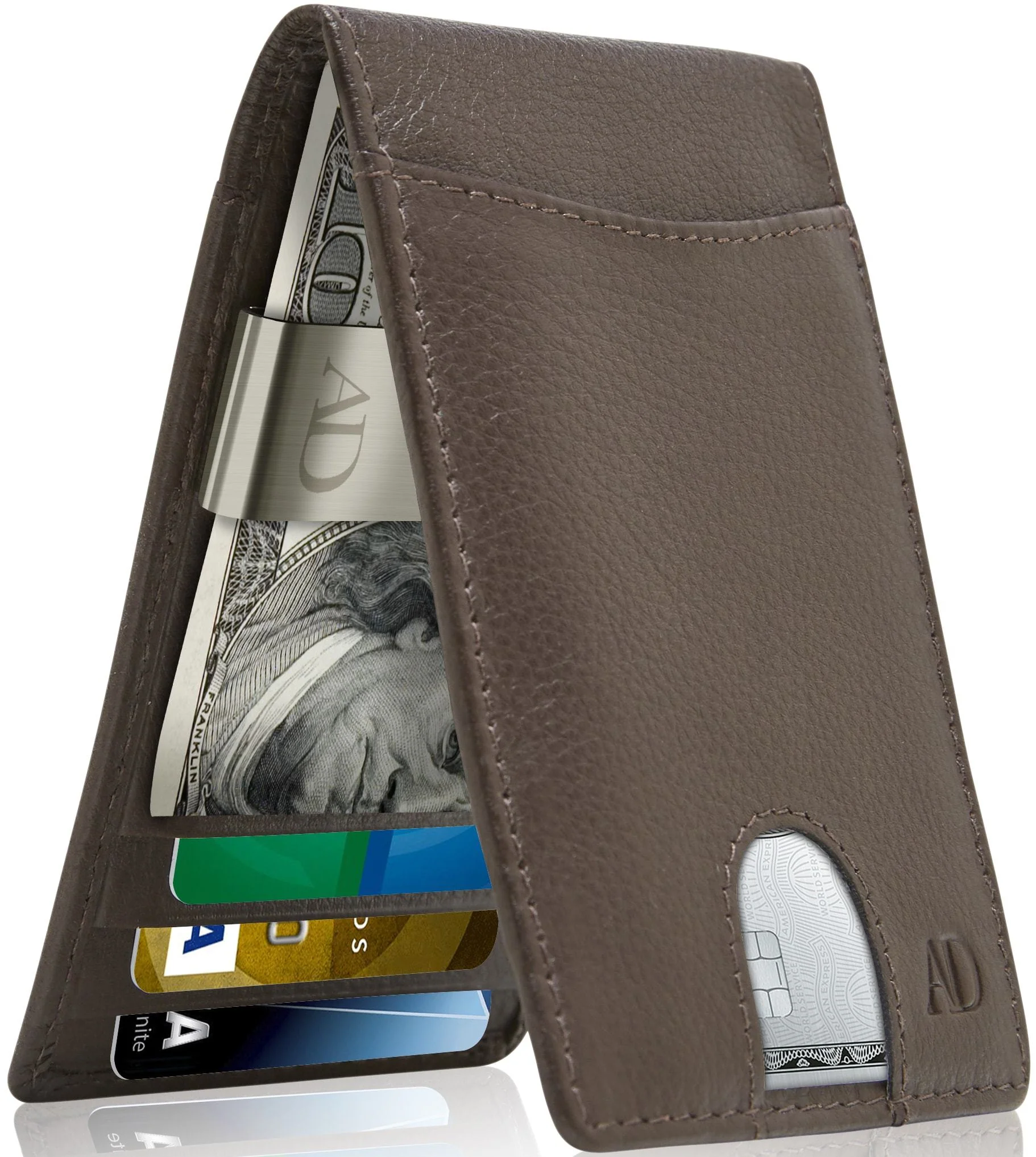 Slim Money Clip Bifold Wallet - Image 26