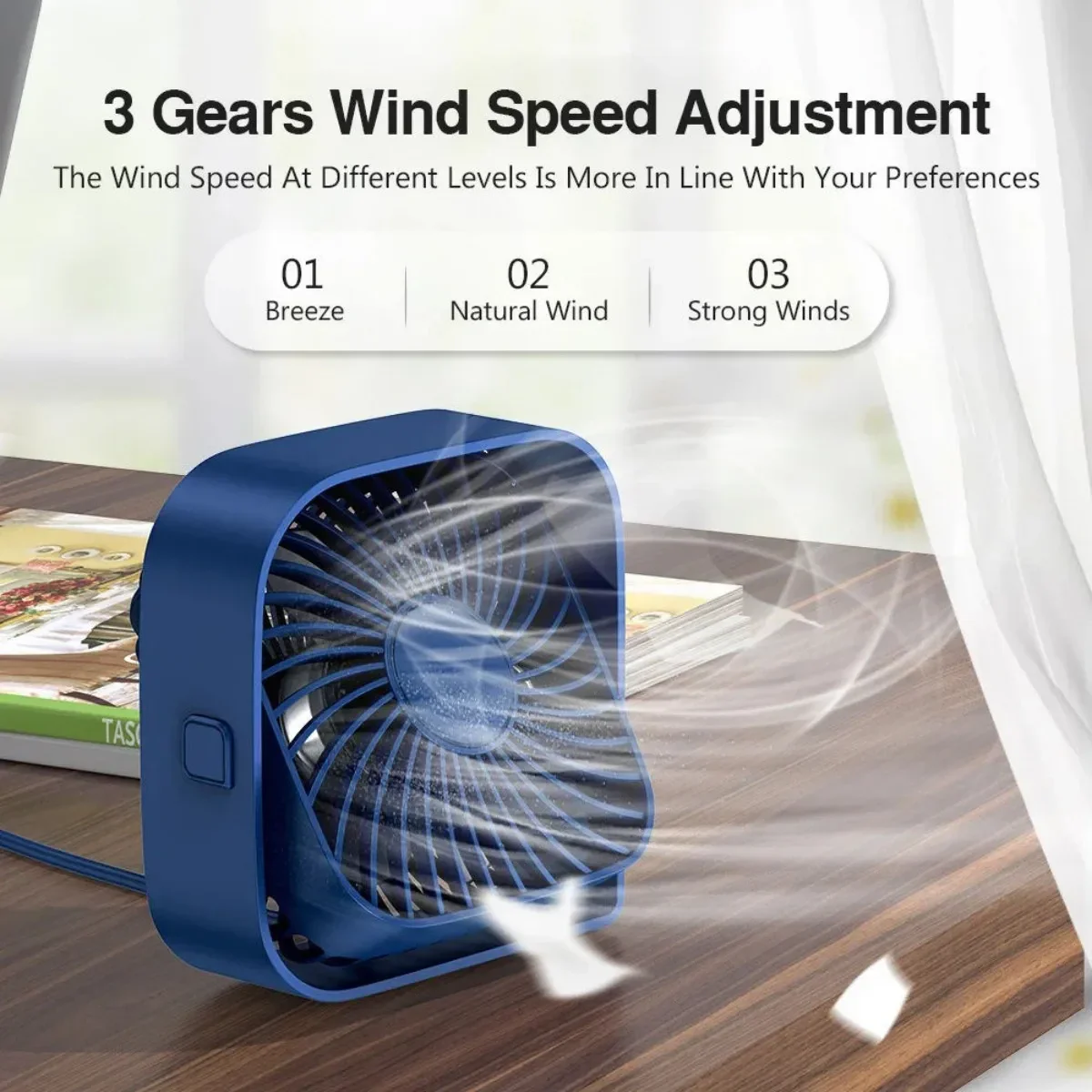 Small USB Desk Fan - Image 4