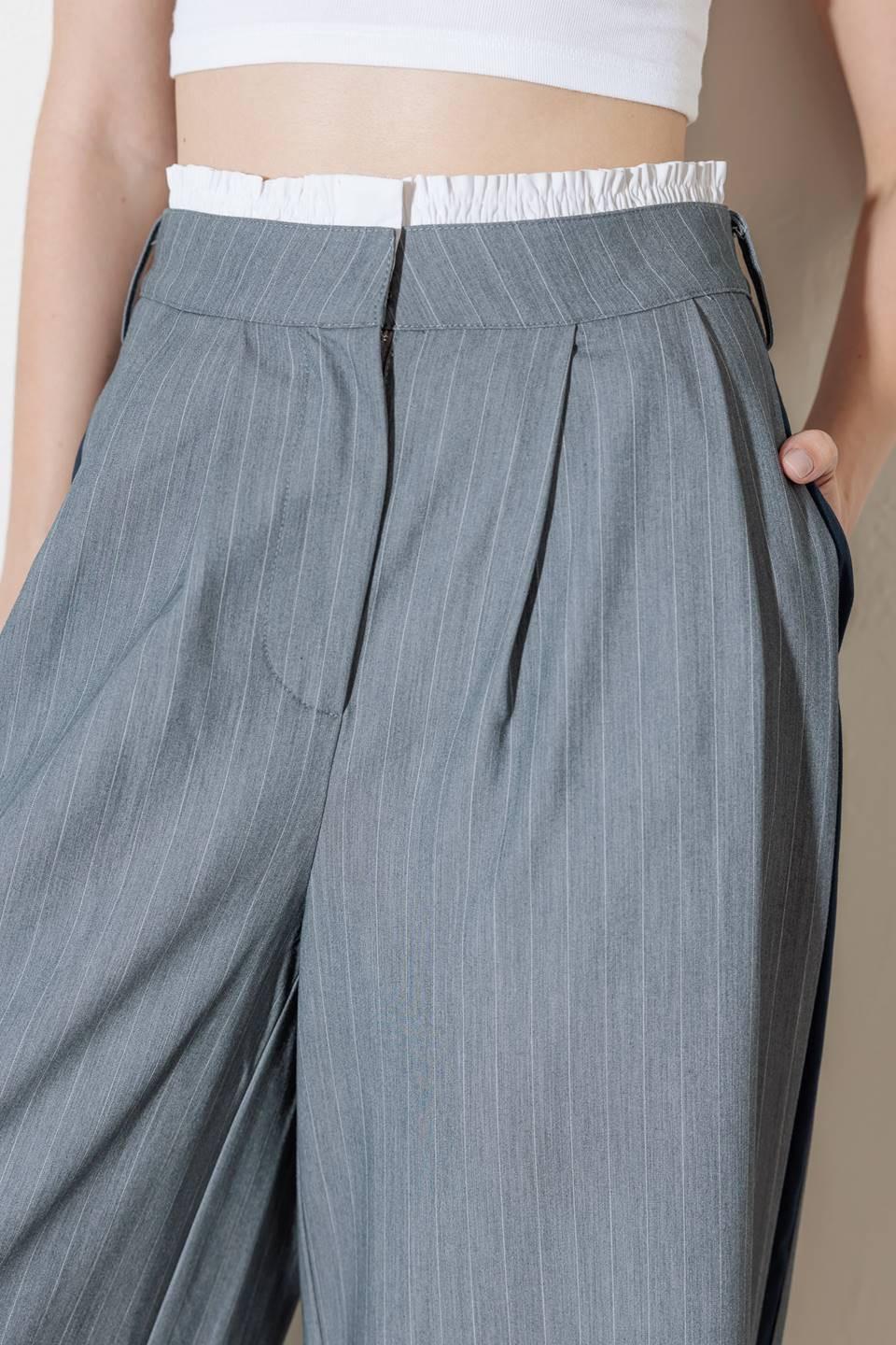 Smile Bright in Grey Woven Pants - Image 2