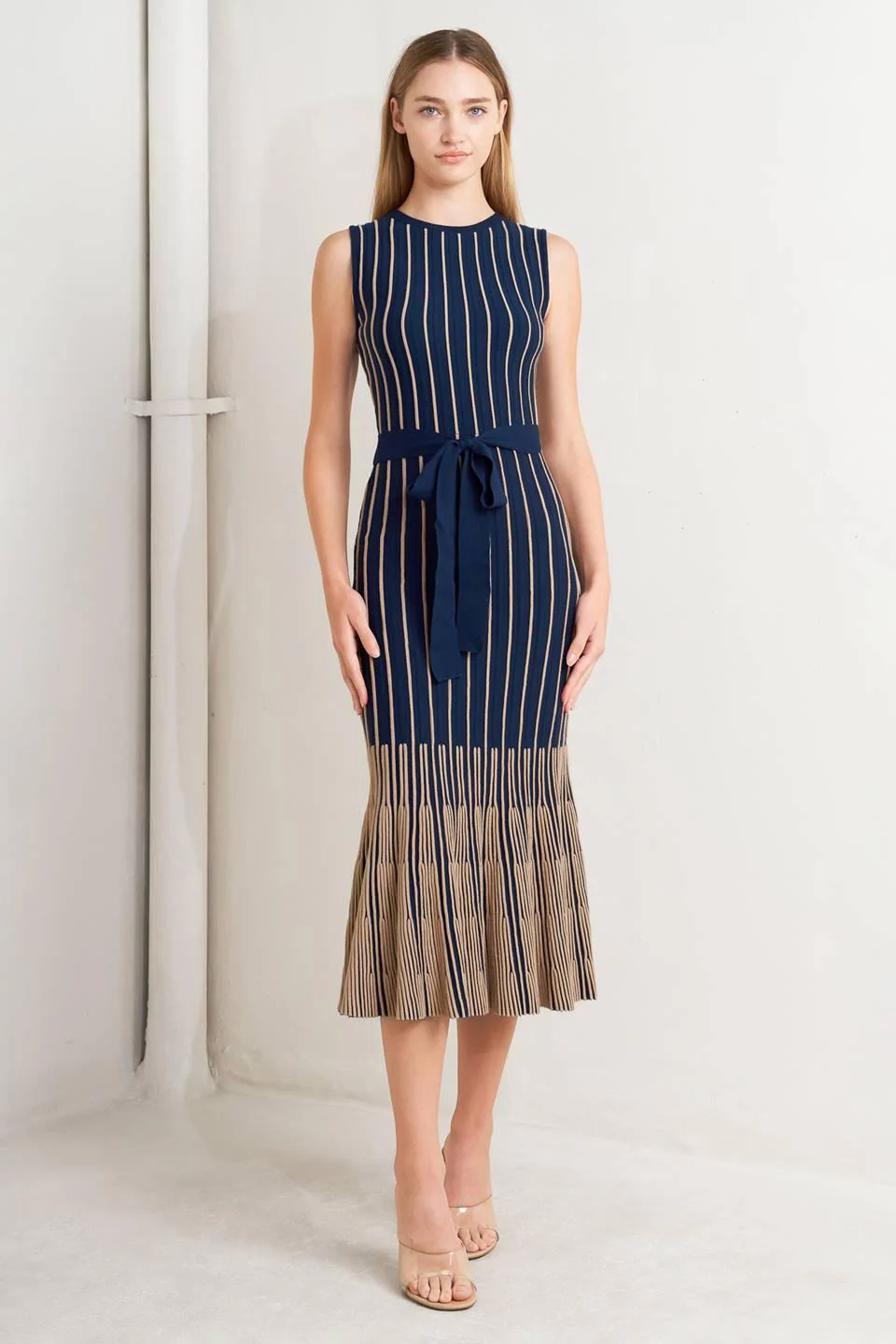 Smooth Weighted Feel Knit Midi Dress - Image 7