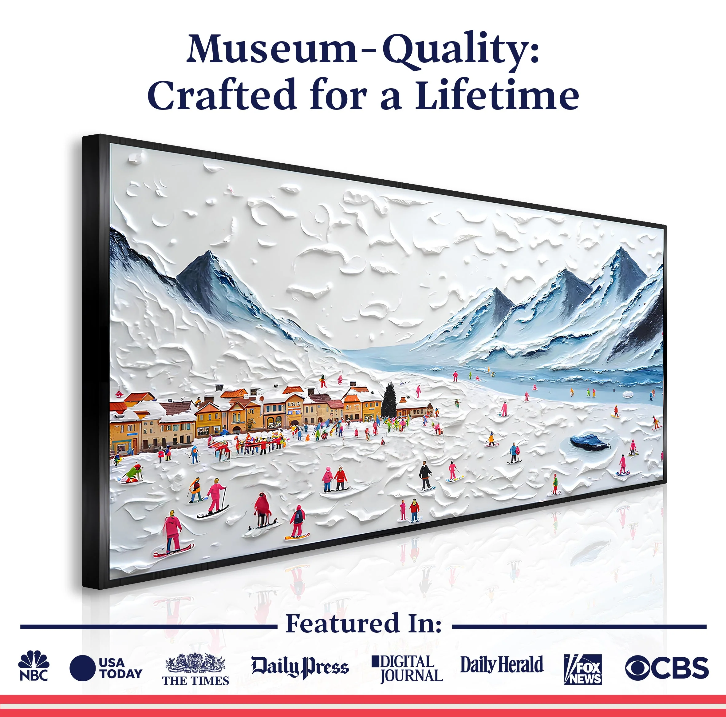 Snow Mountain Abstract Wall Art II - Image 6