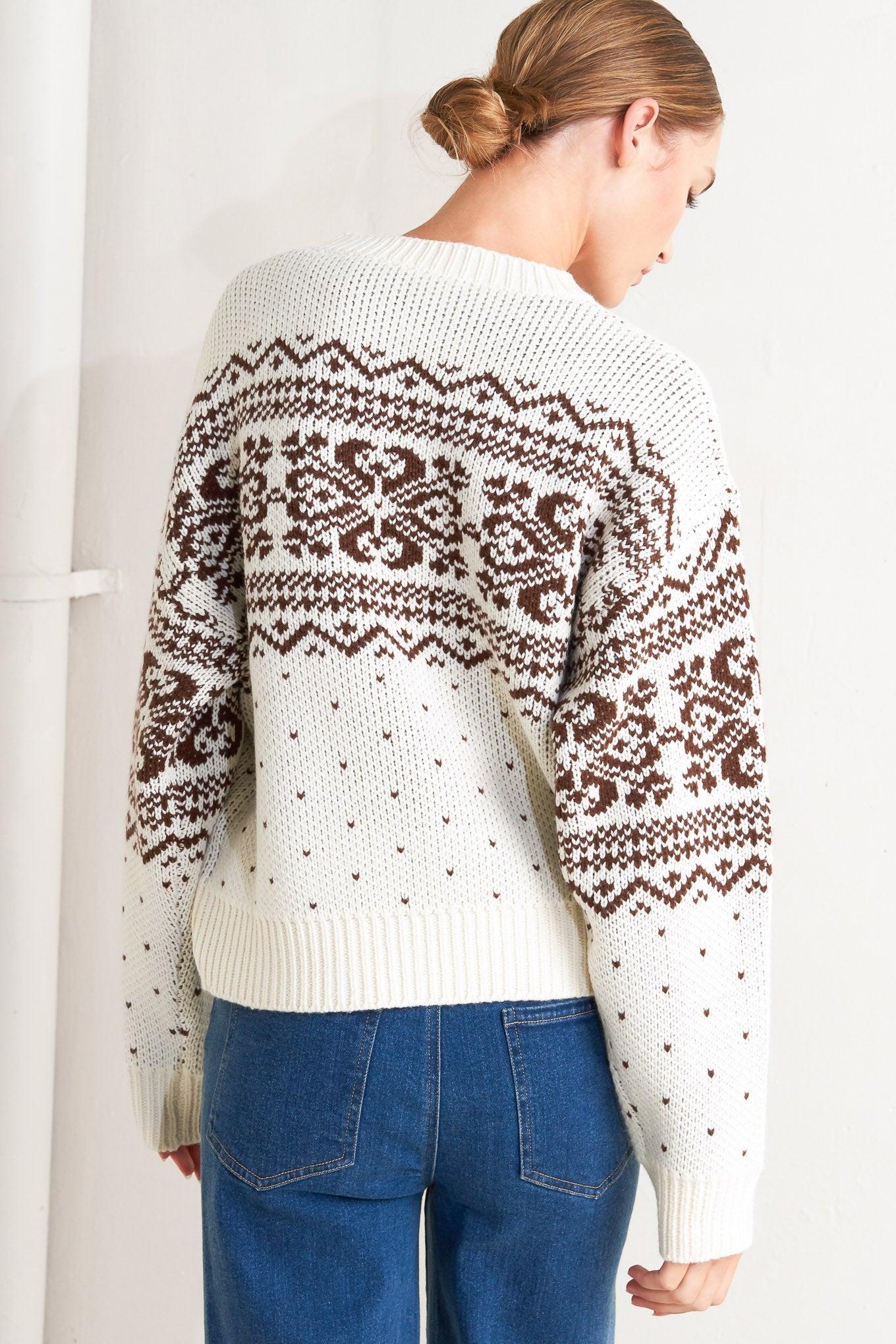 Snowflake Glam Pullover Sweater Top - Image 2