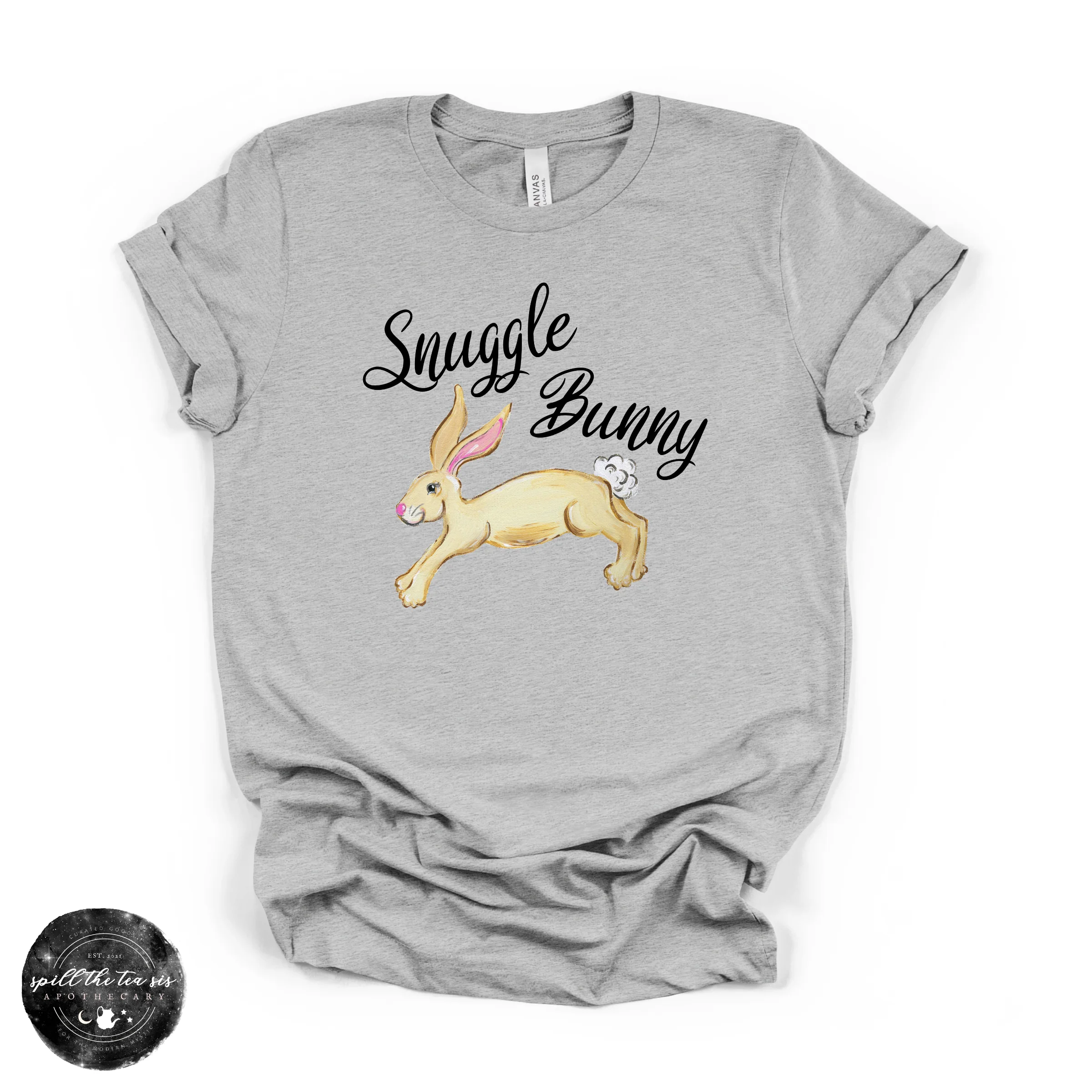 Snuggle Bunny Tee | Cute Easter Bunny Graphic T-Shirt - Image 4
