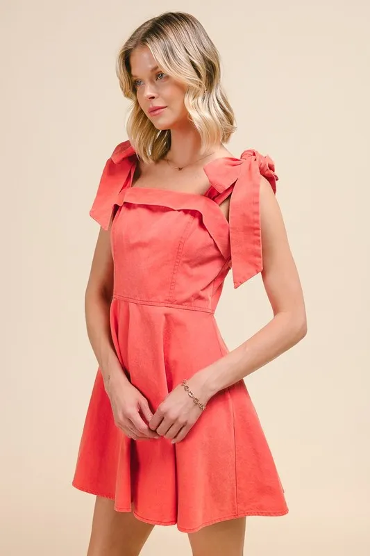 SO ME Fit and Flare Washed Gameday Dress - Image 2