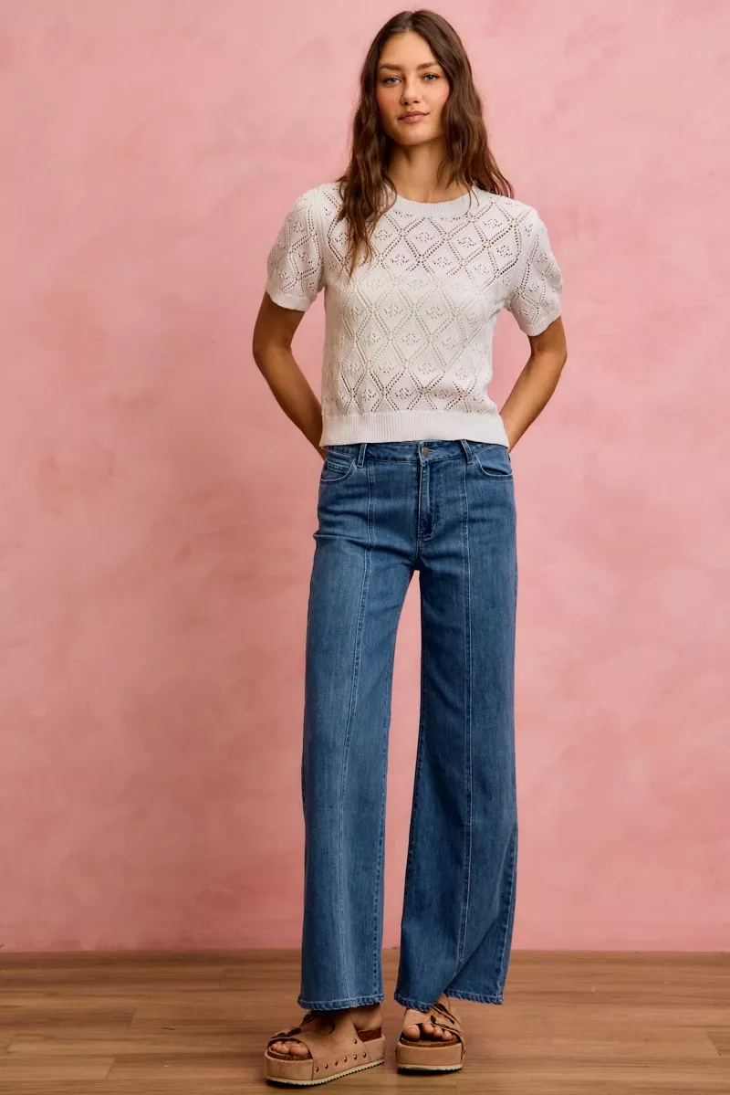 SO ME Seam Detail Mid Rise Stretch Denim Jeans - Image 10